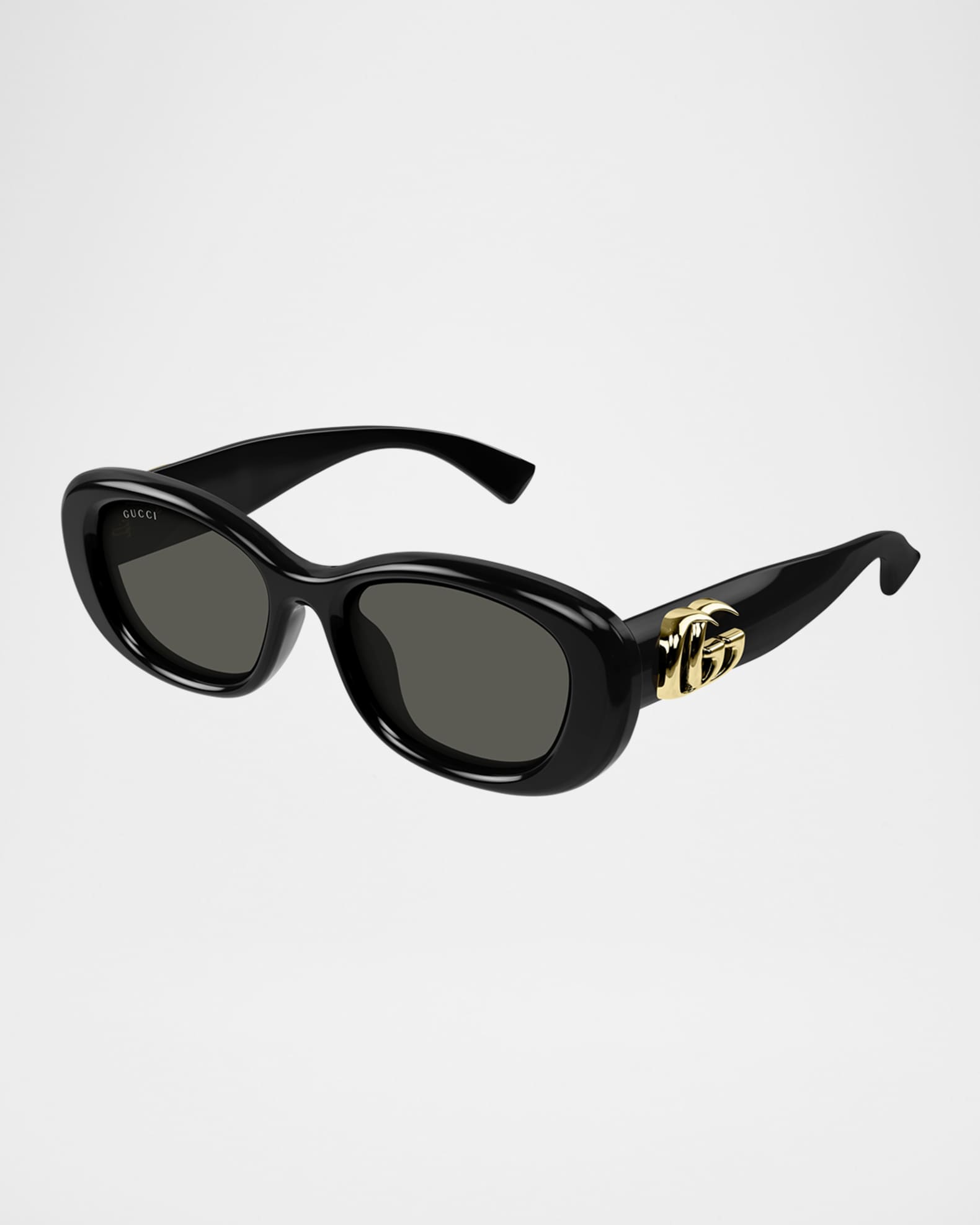 Gucci GG Logo Oval Plastic Sunglasses | Neiman Marcus