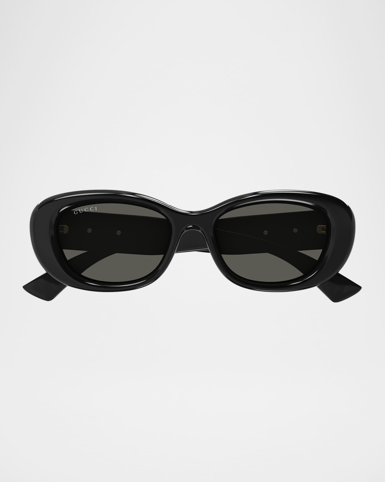 Oval-shaped sunglasses in tortoiseshell acetate | GUCCI® US
