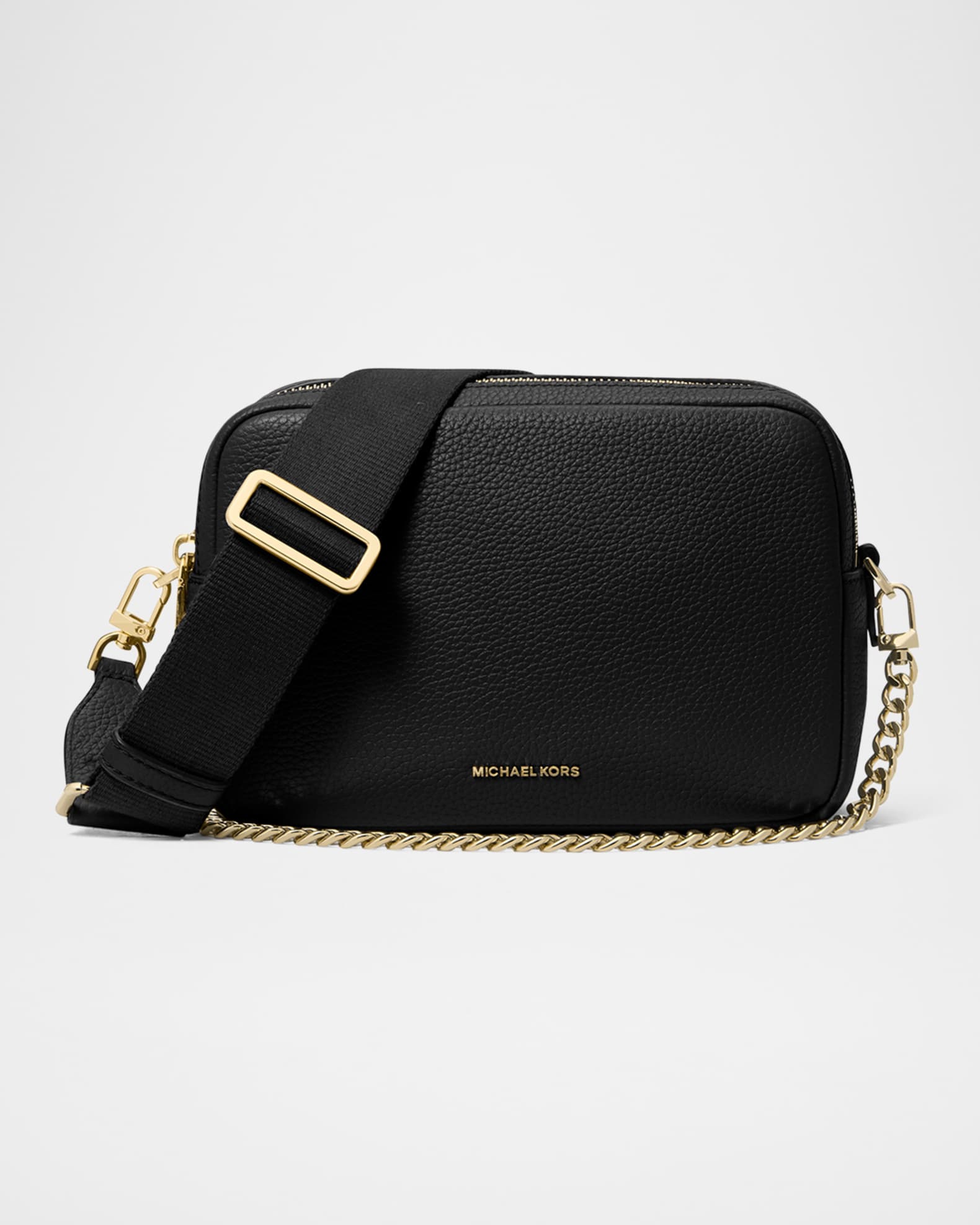 Bryant Medium Pebbled Leather Camera Crossbody Bag 0