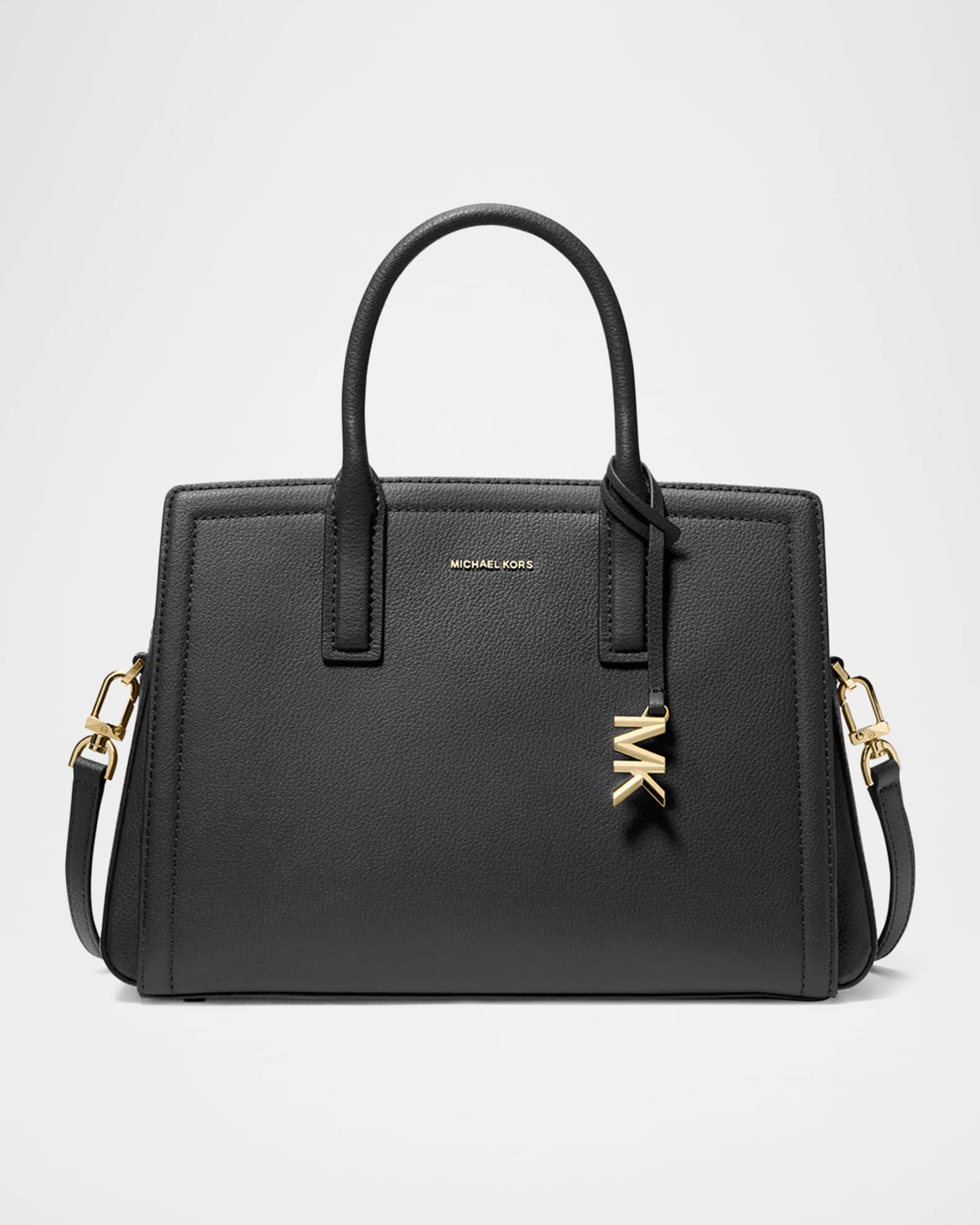 Laila Medium Leather Satchel Bag | Neiman Marcus