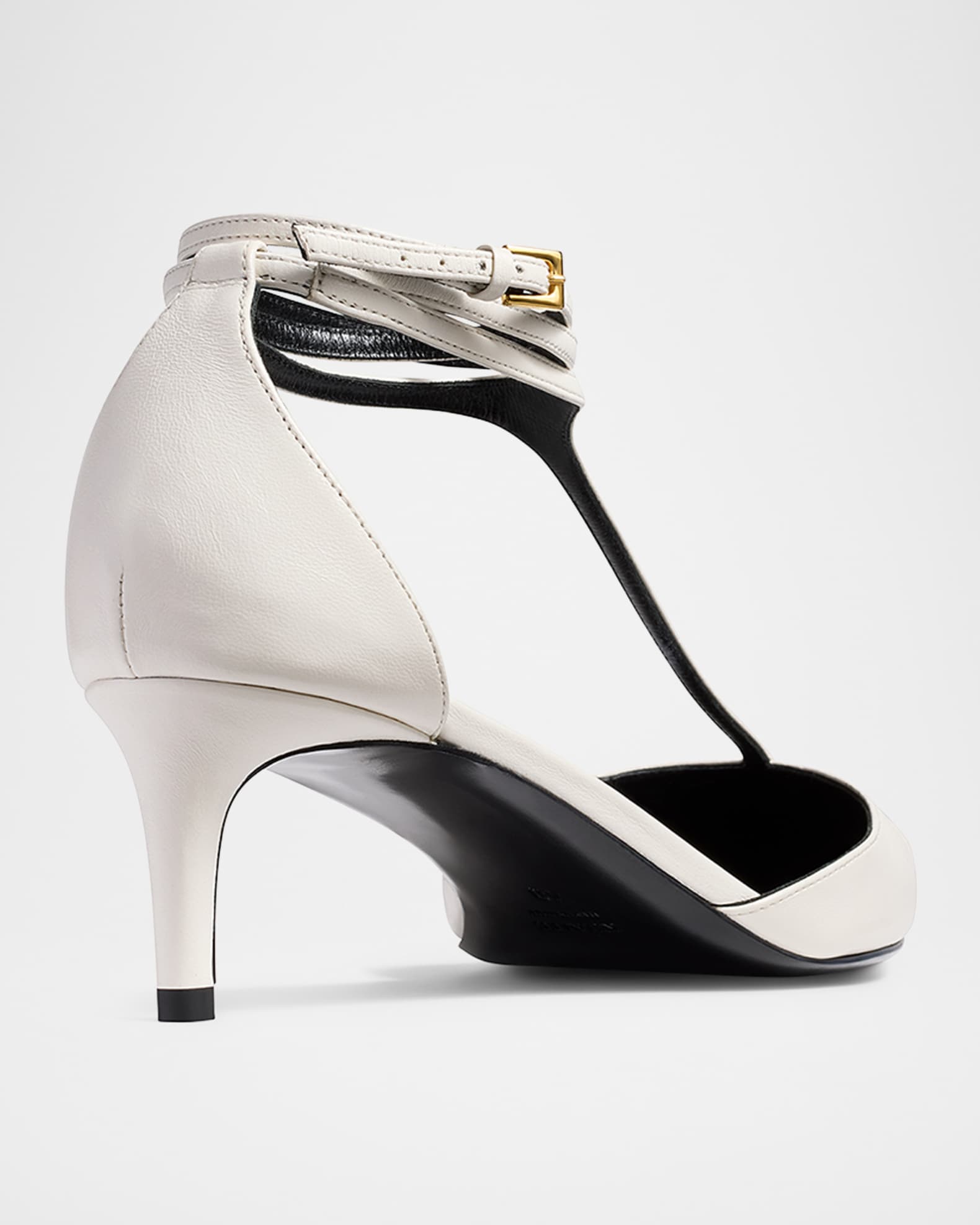 Khaite Mia Leather Kitten-Heel Pumps | Neiman Marcus