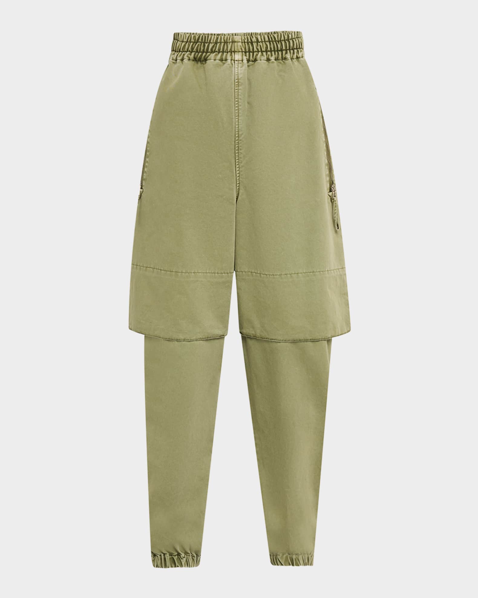Articulated Vented Wide-Leg Pull-On Pants 0