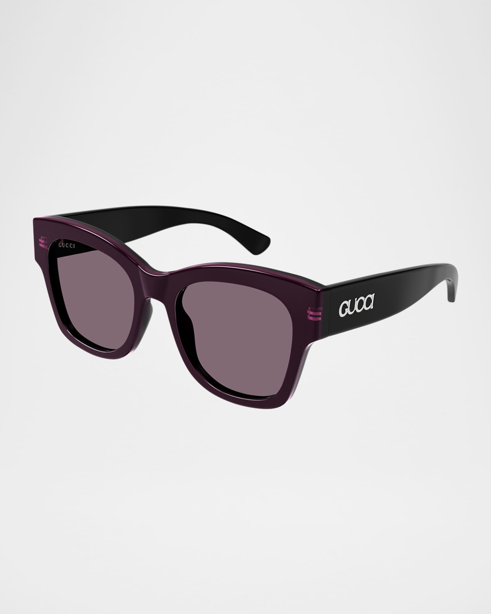 Gucci Logo Butterfly Acetate Sunglasses | Neiman Marcus