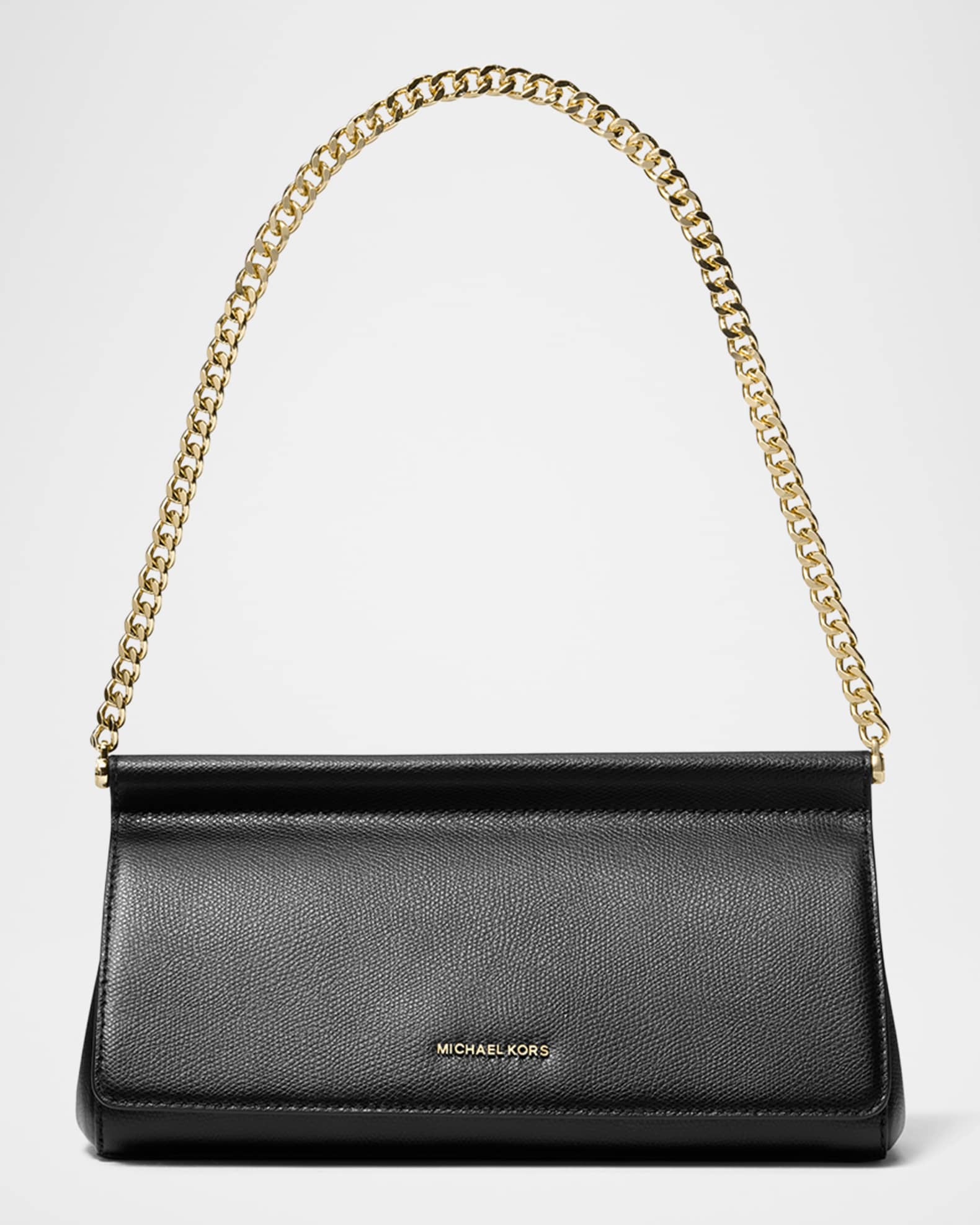 Carmine Medium Leather Clutch Bag 0