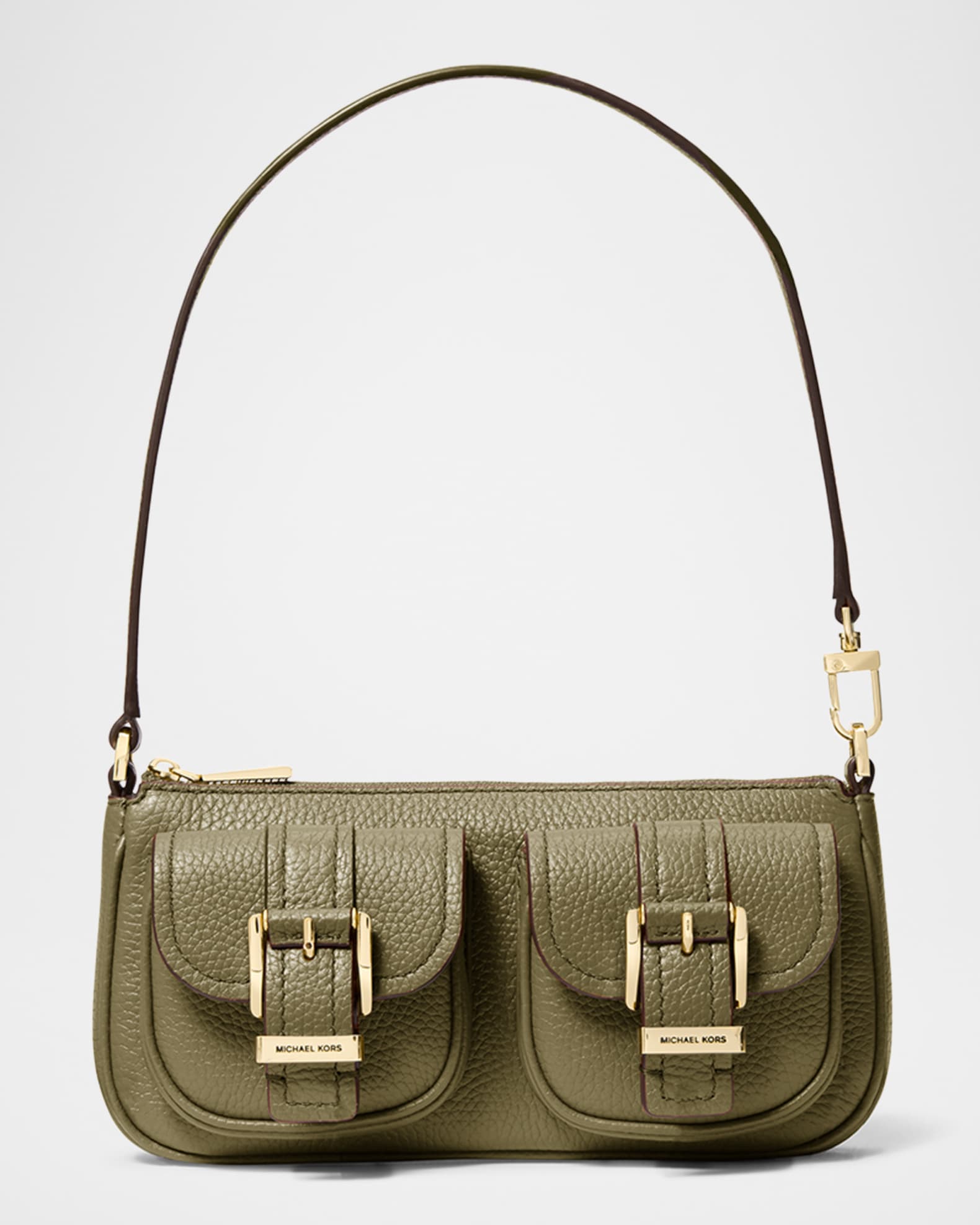 Zoe Buckle Leather Shoulder Bag 0
