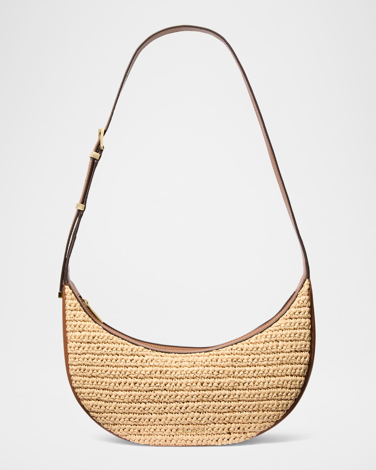 Avra Medium Raffia-Textured Crossbody Bag 0