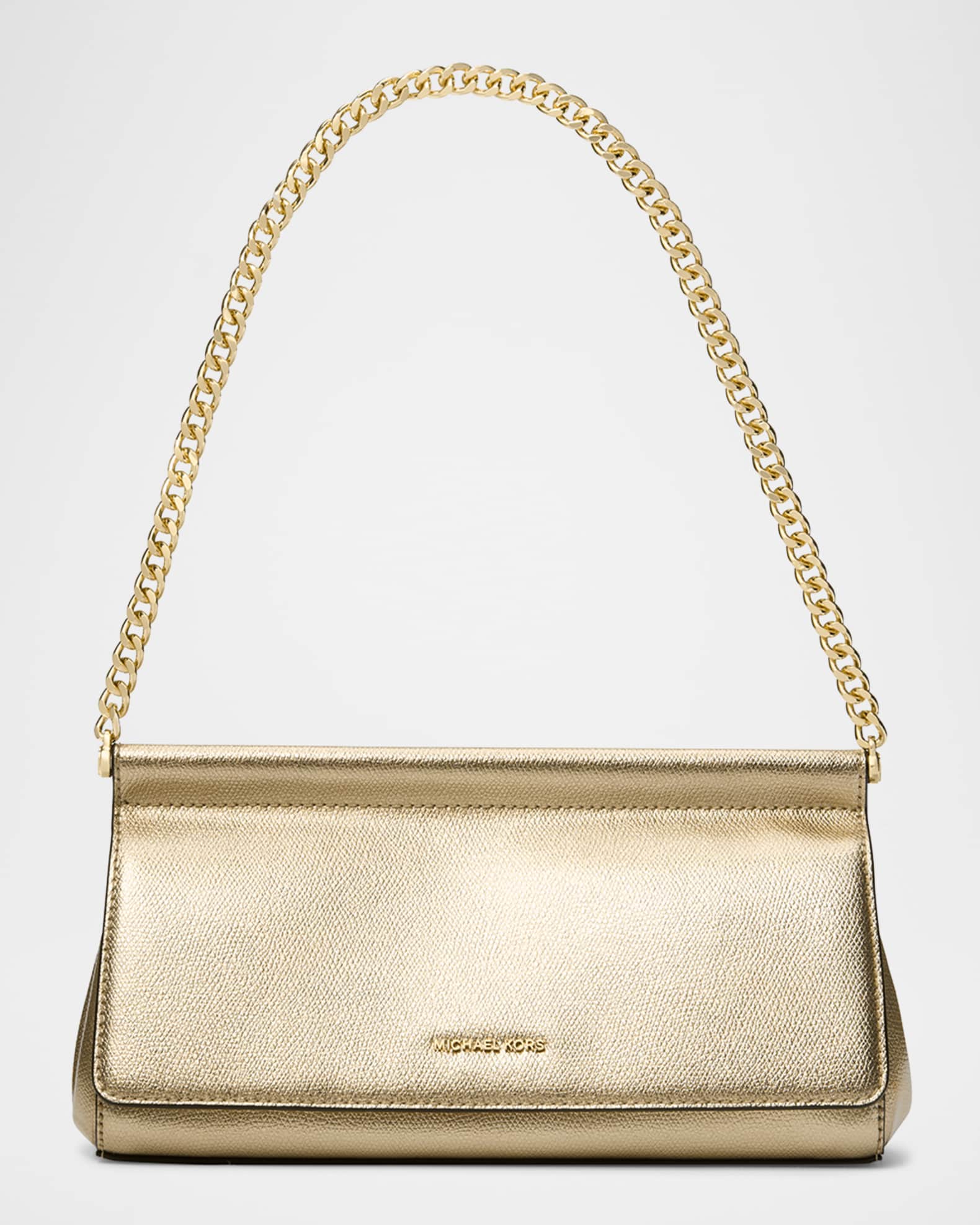 MICHAEL Michael Kors Medium Metallic Leather Clutch Bag