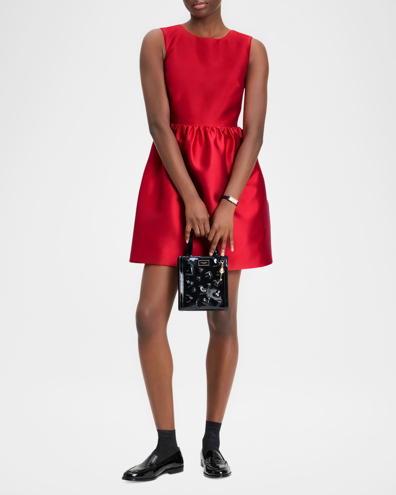 cutout bow-back mikado mini dress 1