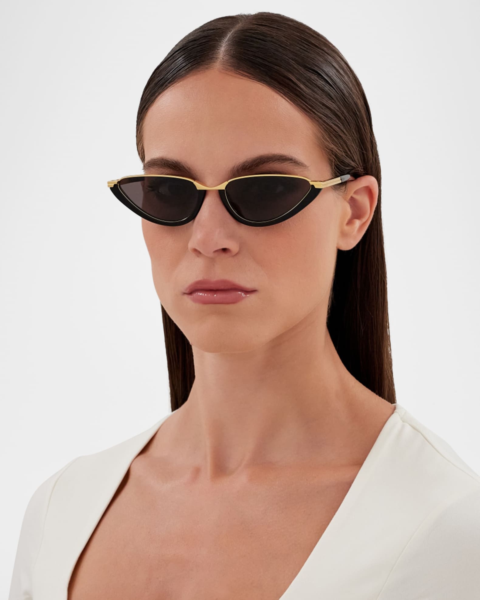 サングラス Bottega Veneta recycled acetate sunglasses Bottega Veneta Recycled Acetate and Metal Cat-Eye Sunglasses