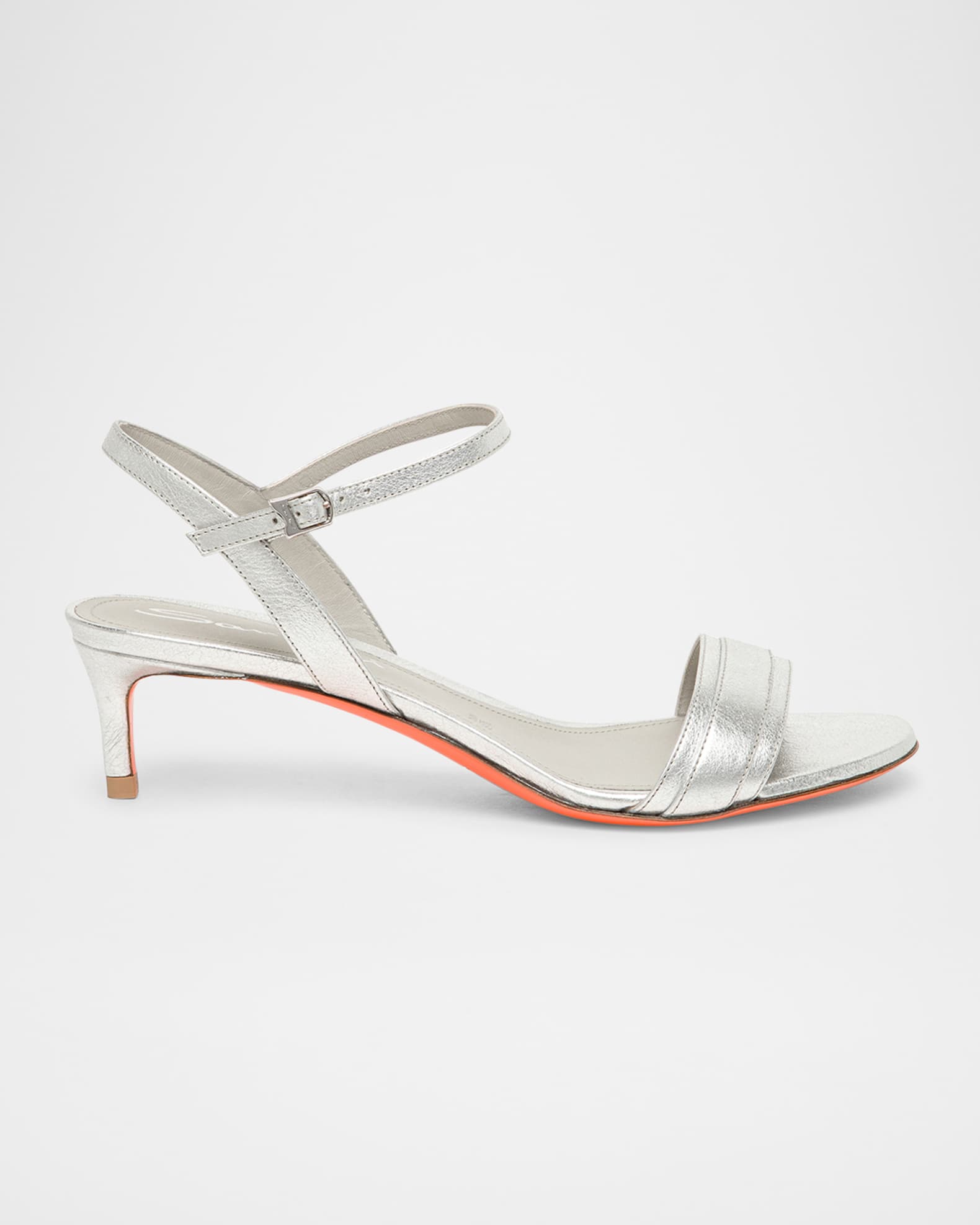 Sirolo Metallic Ankle-Strap Sandals 0