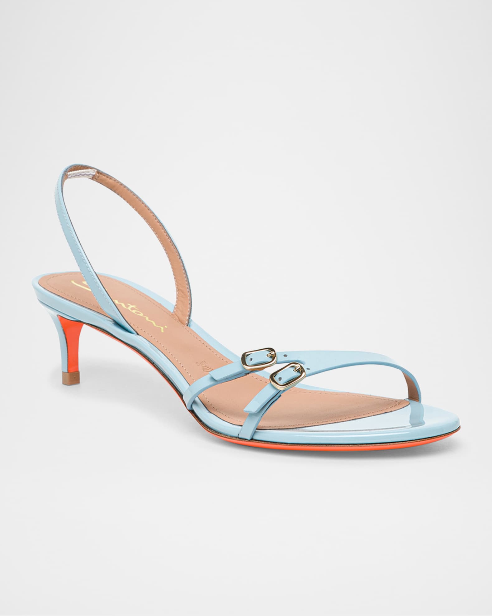 Virna Buckle Patent Leather Sandals 1