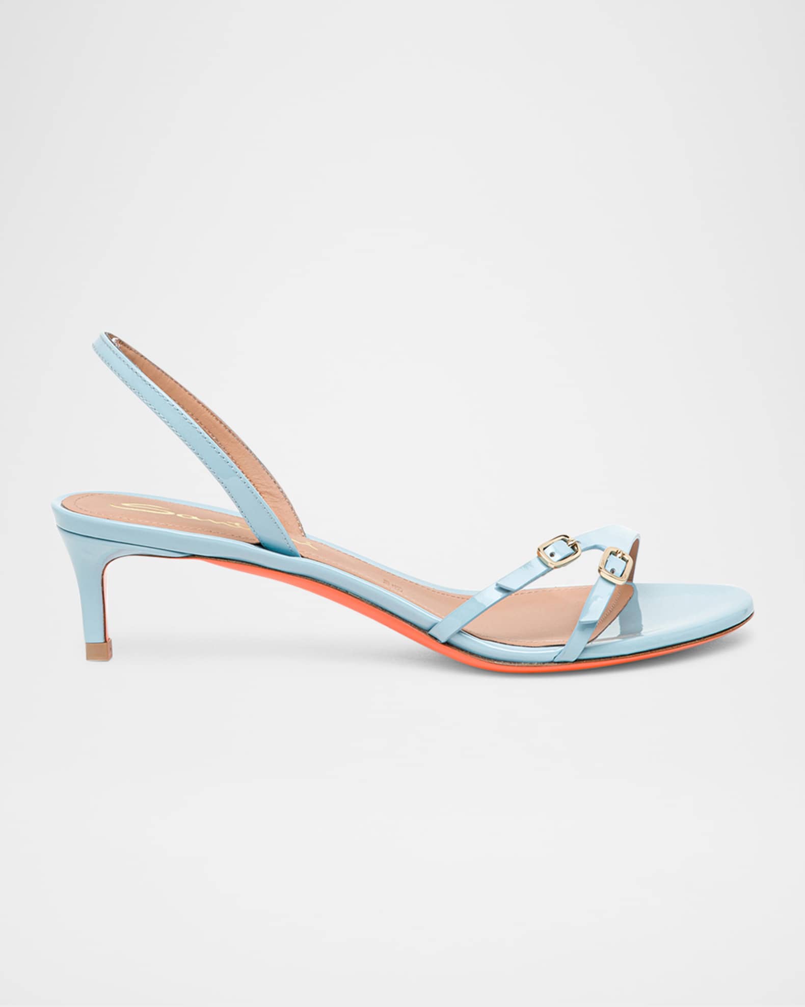 Virna Buckle Patent Leather Sandals 0