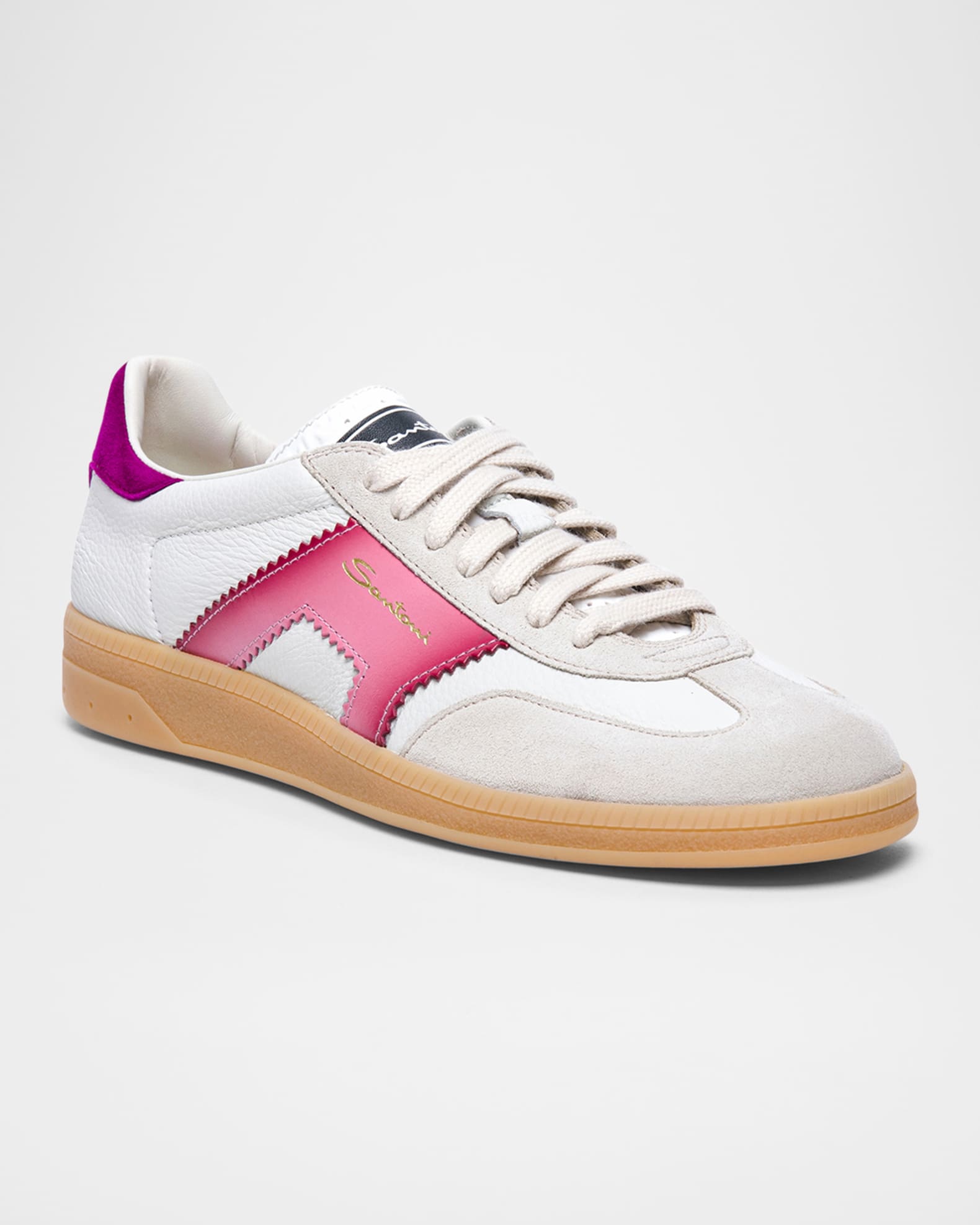 スニーカー Santoni DBS3 SNEAKERS Santoni DBS Mix Leather Low-Top Sneakers | Neiman Marcus