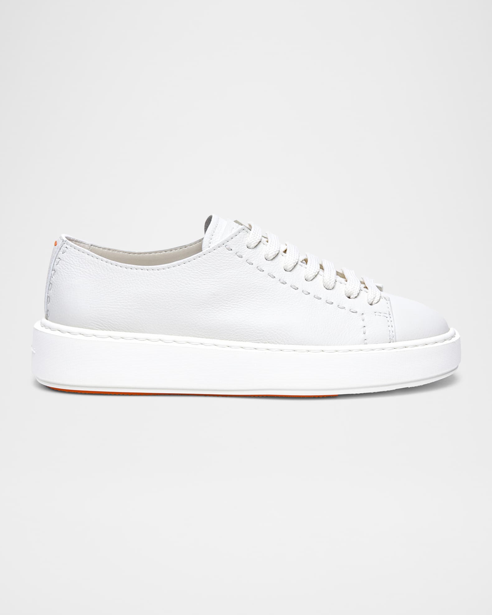 スニーカー Santoni Clean Sneakers In Grainy Leather Santoni - Clean Black Leather Sneaker | Mitchell Stores