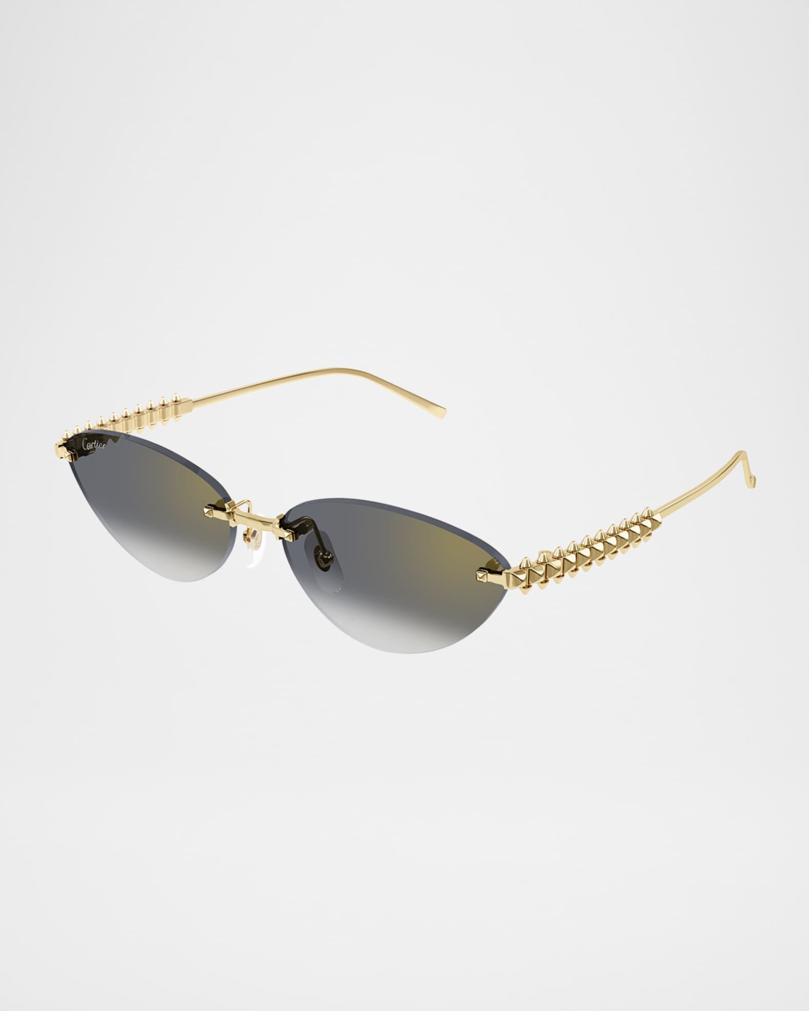 Rimless Metal Cat-Eye Sunglasses 1
