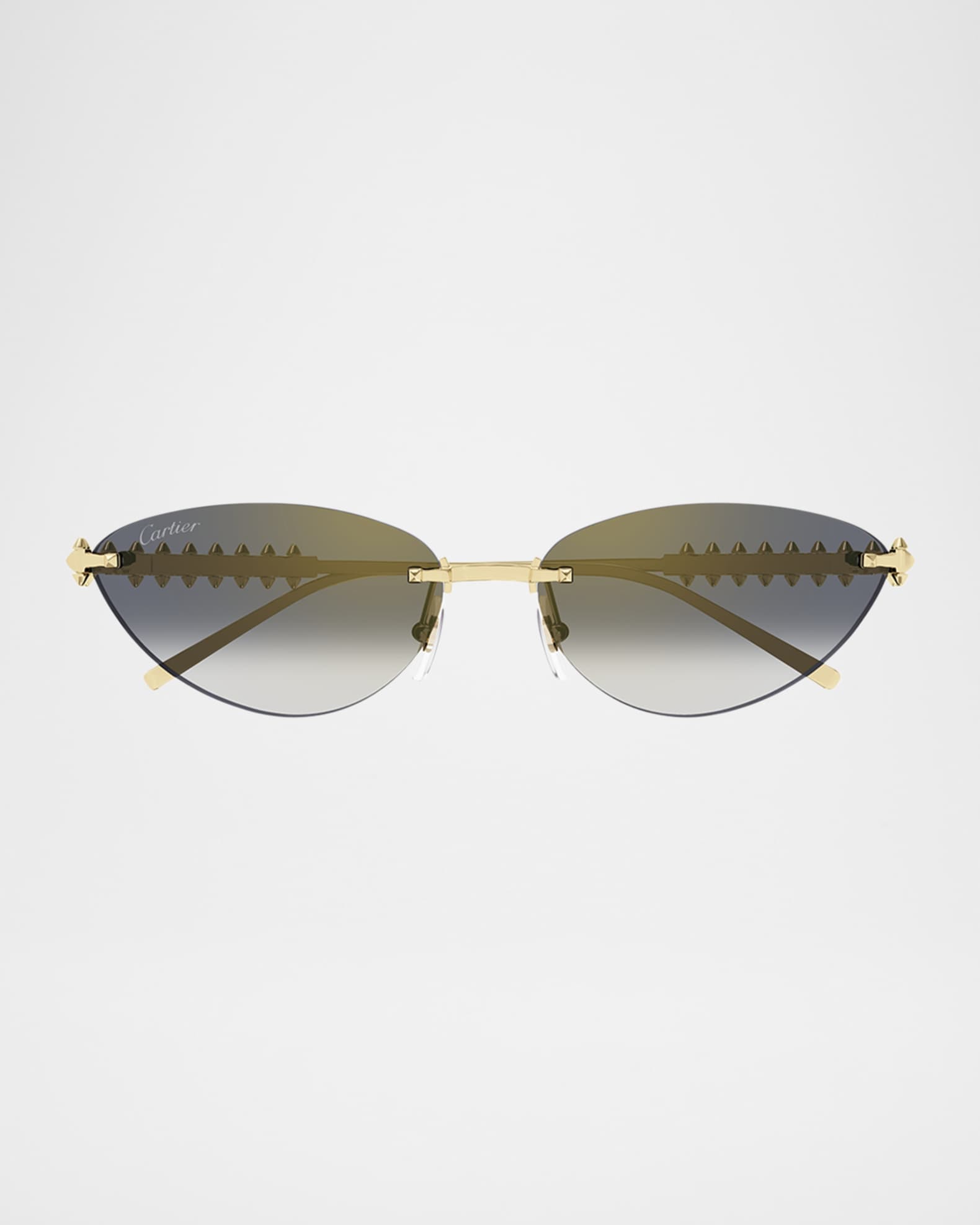 Rimless Metal Cat-Eye Sunglasses 0