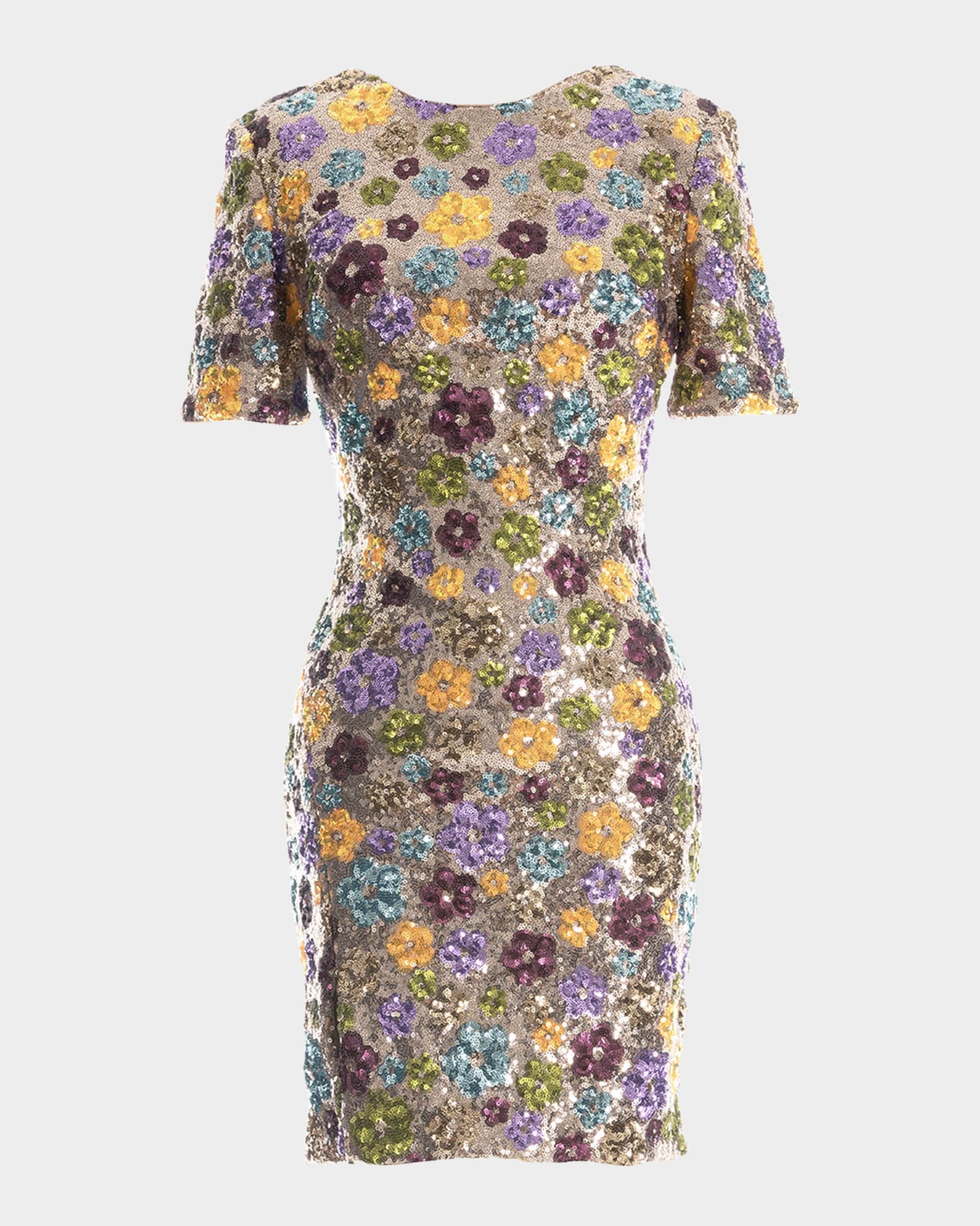 green emerald velvet dress Mesh Floral Ruched x Back Bodycon Dress Junior / S / Fuchsia main image 0