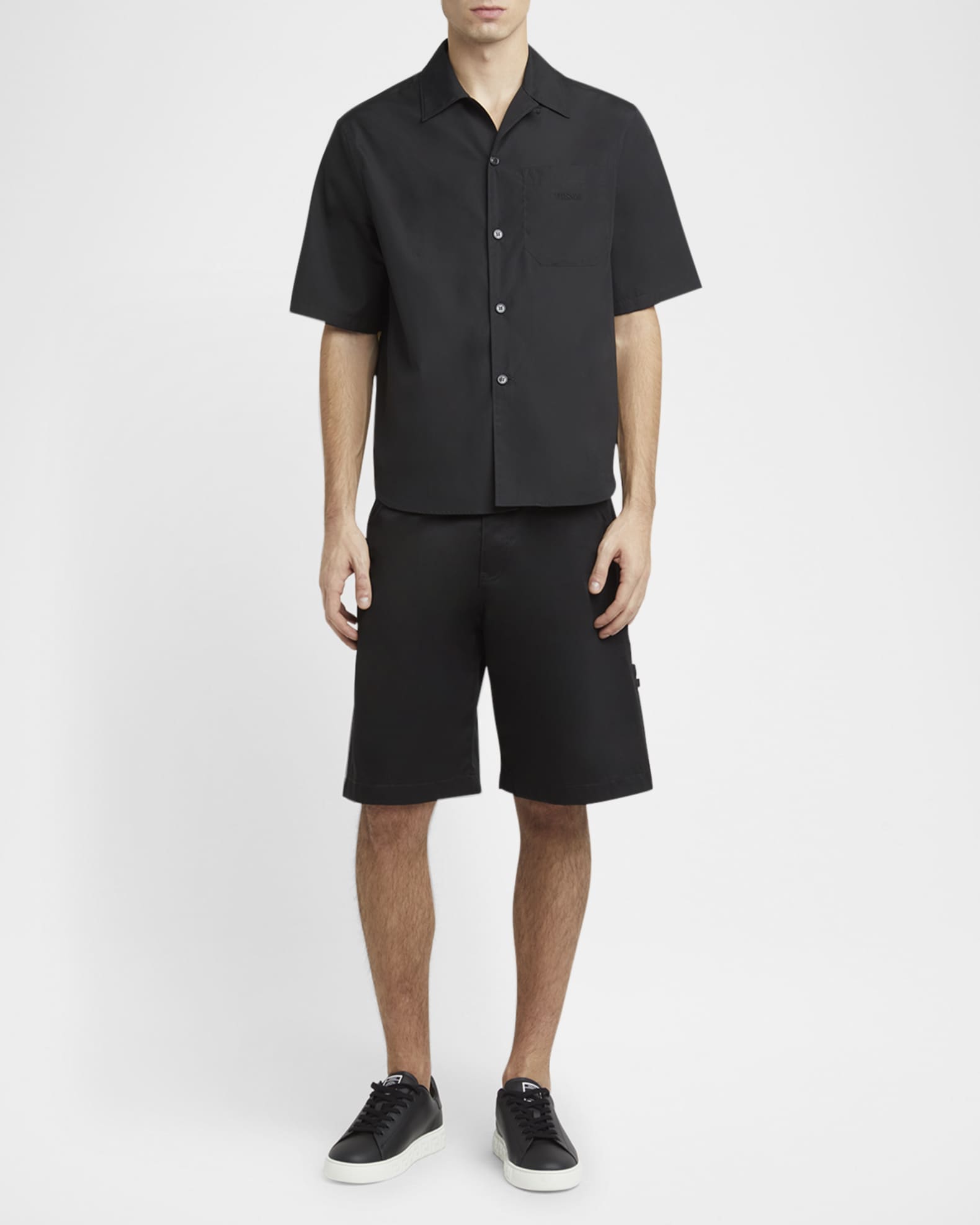 Men's Medusa Cameo Poplin Sport Shirt 1