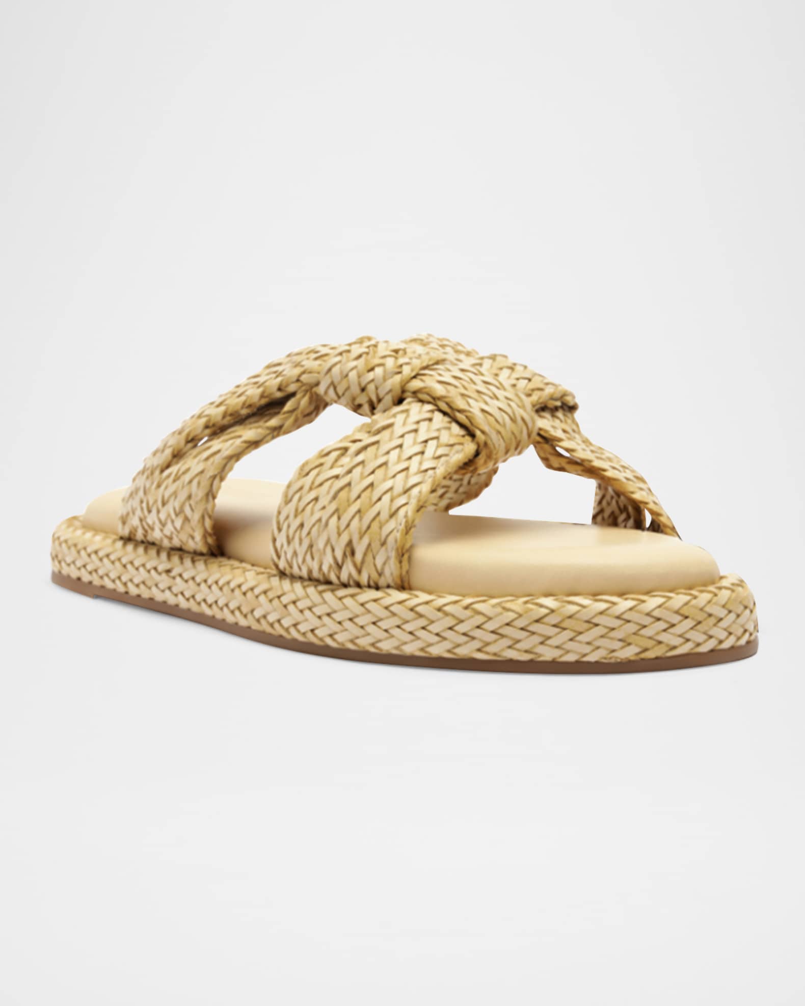 Kali Woven Knot Flat Slide Sandals 1