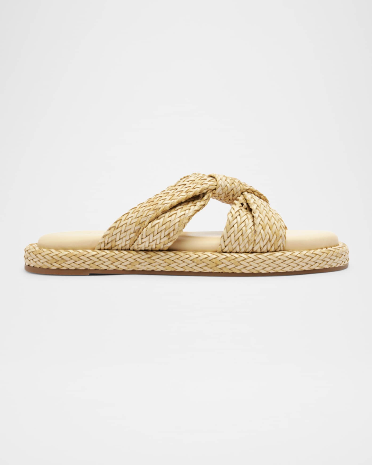 Kali Woven Knot Flat Slide Sandals 0