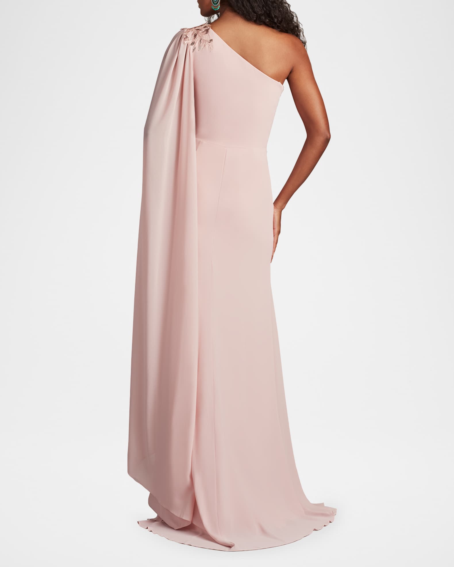 エターナルな魅力【TADASHI SHOJI】 Cap Sleeve Side Slit Gown Sonora Cape Sleeve Gown | Tadashi Shoji