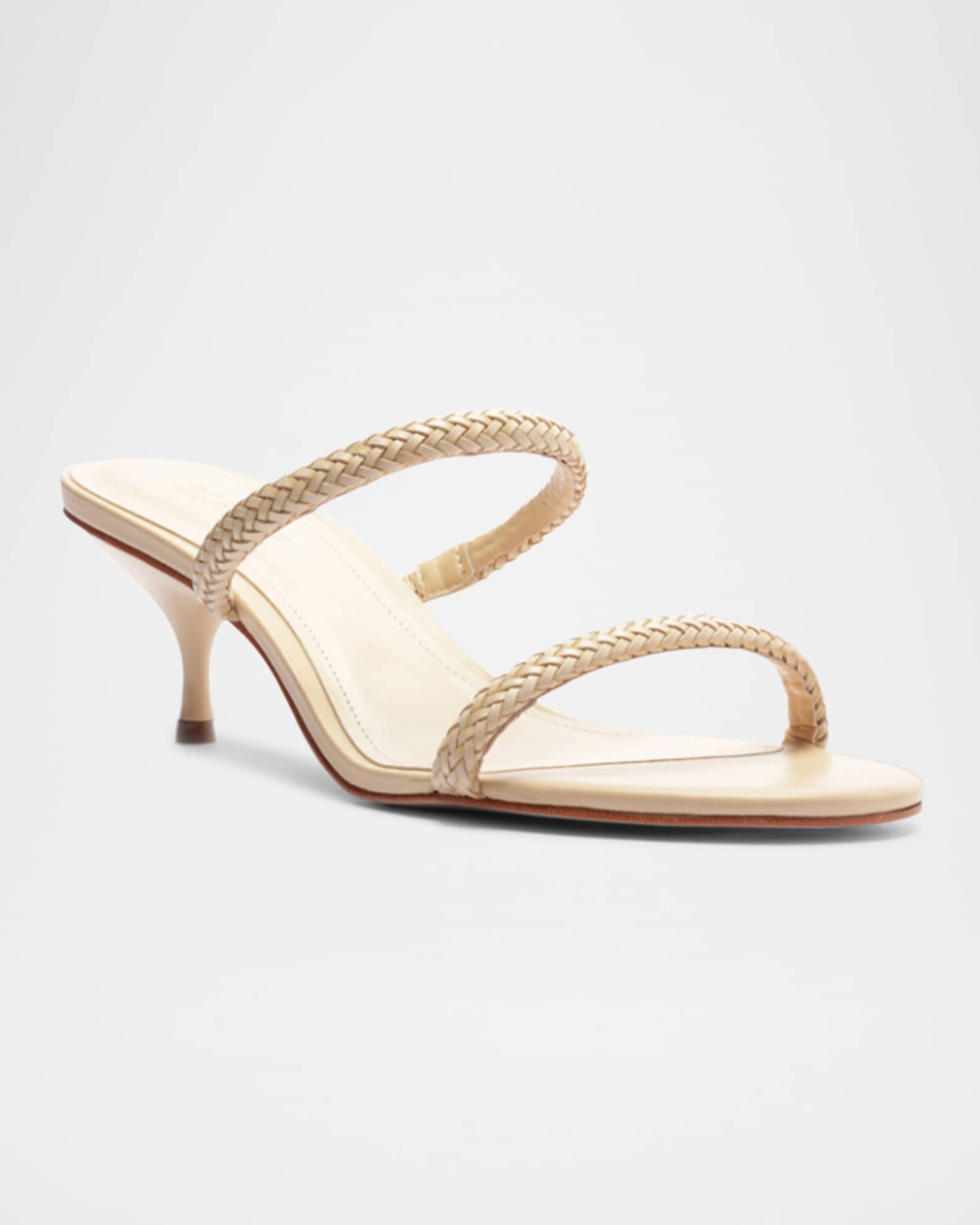 Taliah Woven Leather Dual-Band Sandals 1