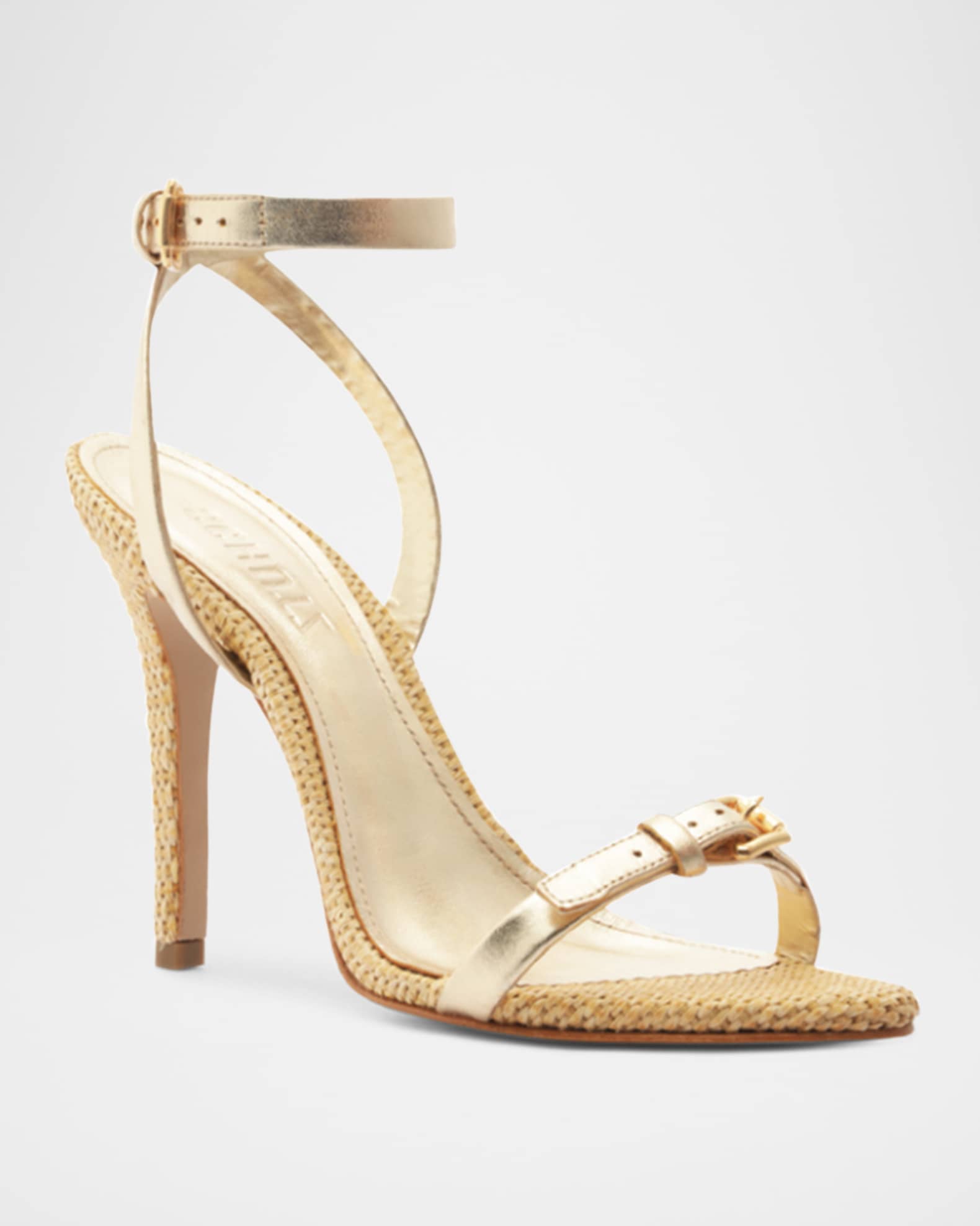 Aurora Metallic Ankle-Strap Sandals 1