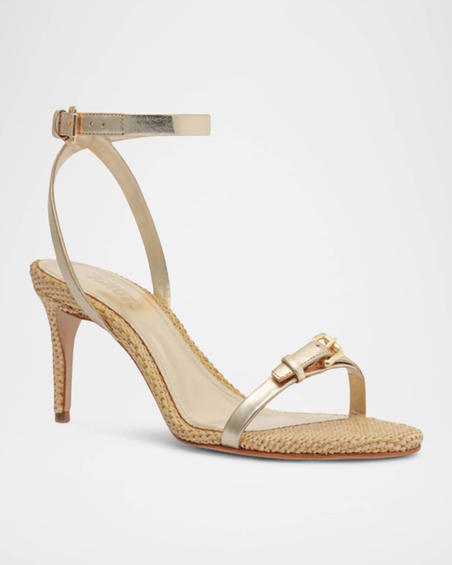 Aurora Metallic Ankle-Strap Sandals 1