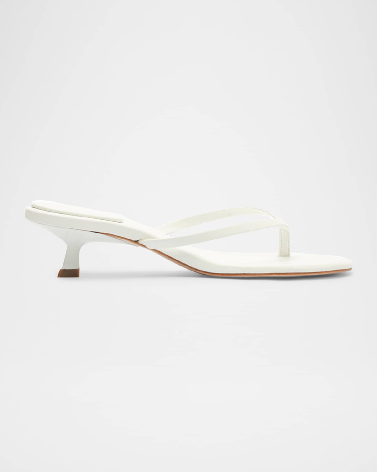 Carolyn Leather Thong Kitten Sandals 0