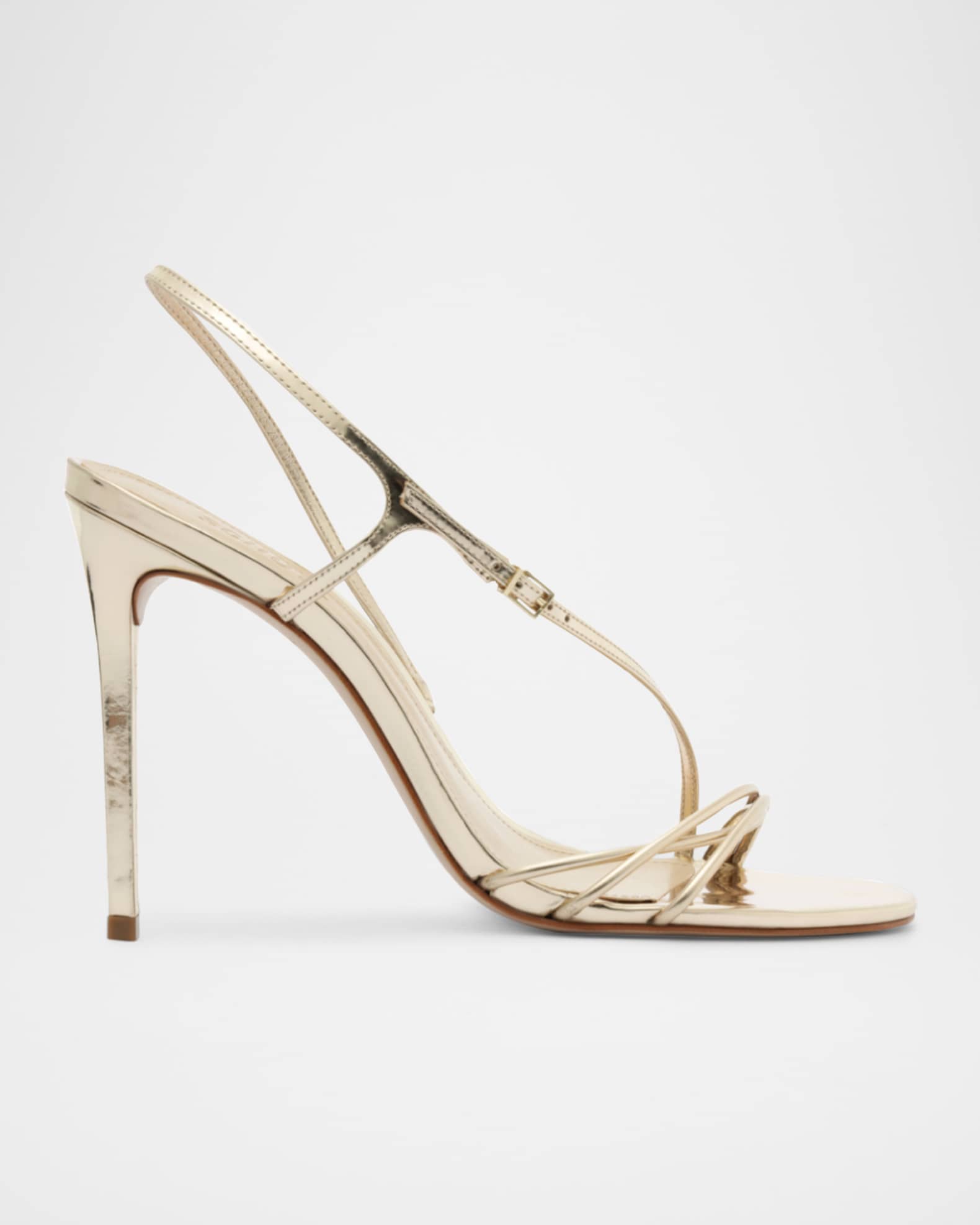 Inez Strappy Metallic Slingback Sandals 0