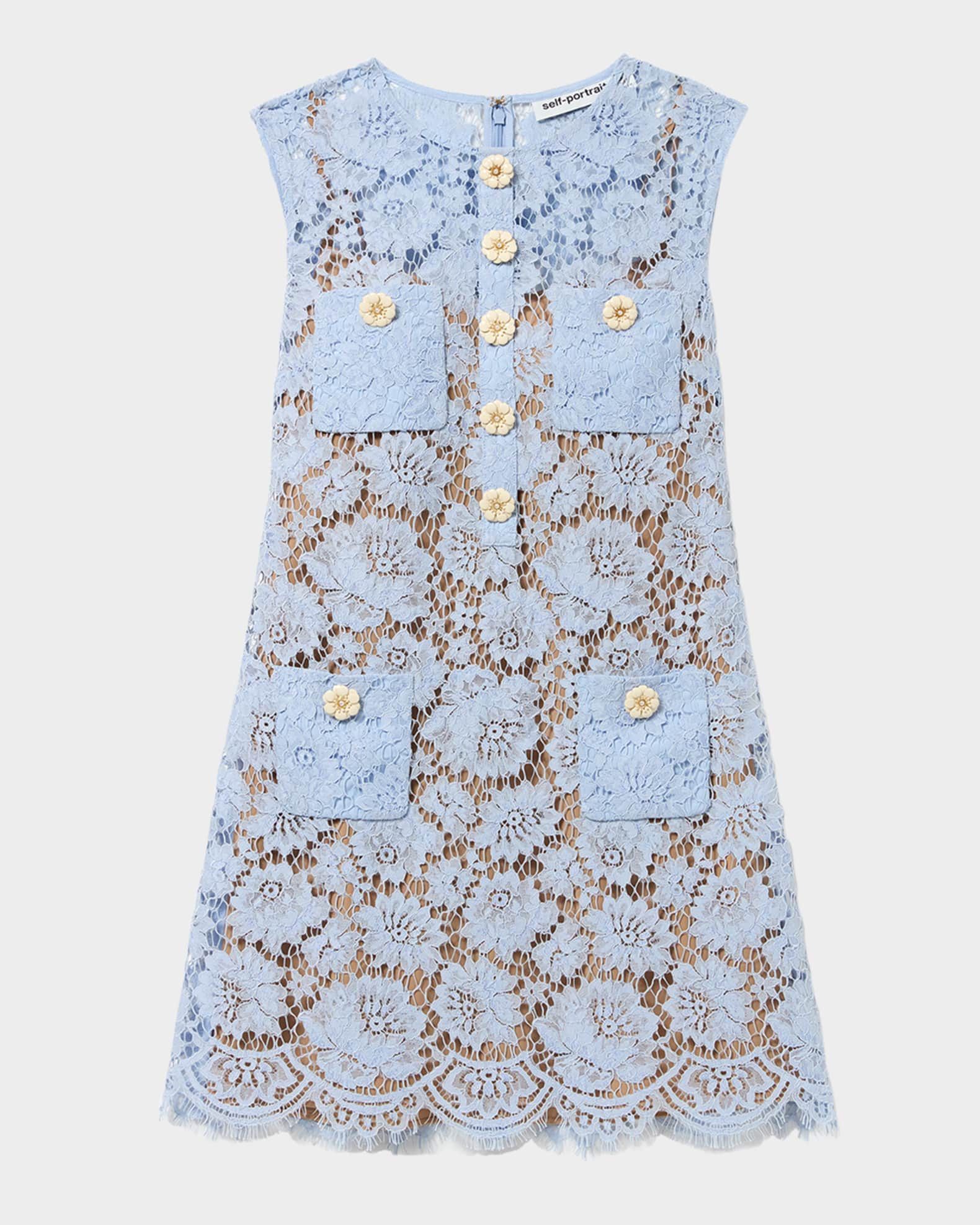 Fine Lace Mini Dress 0