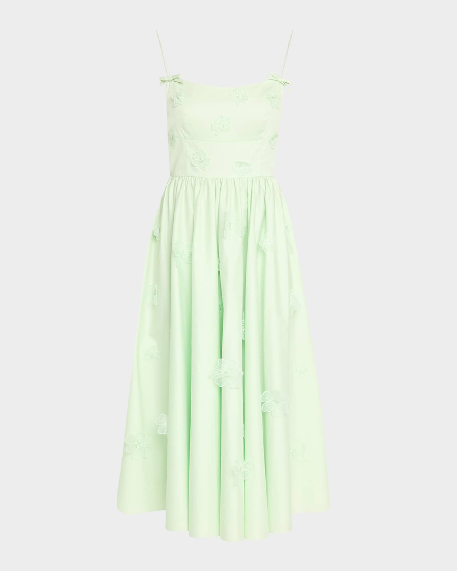 Cotton Flower Midi Dress 0