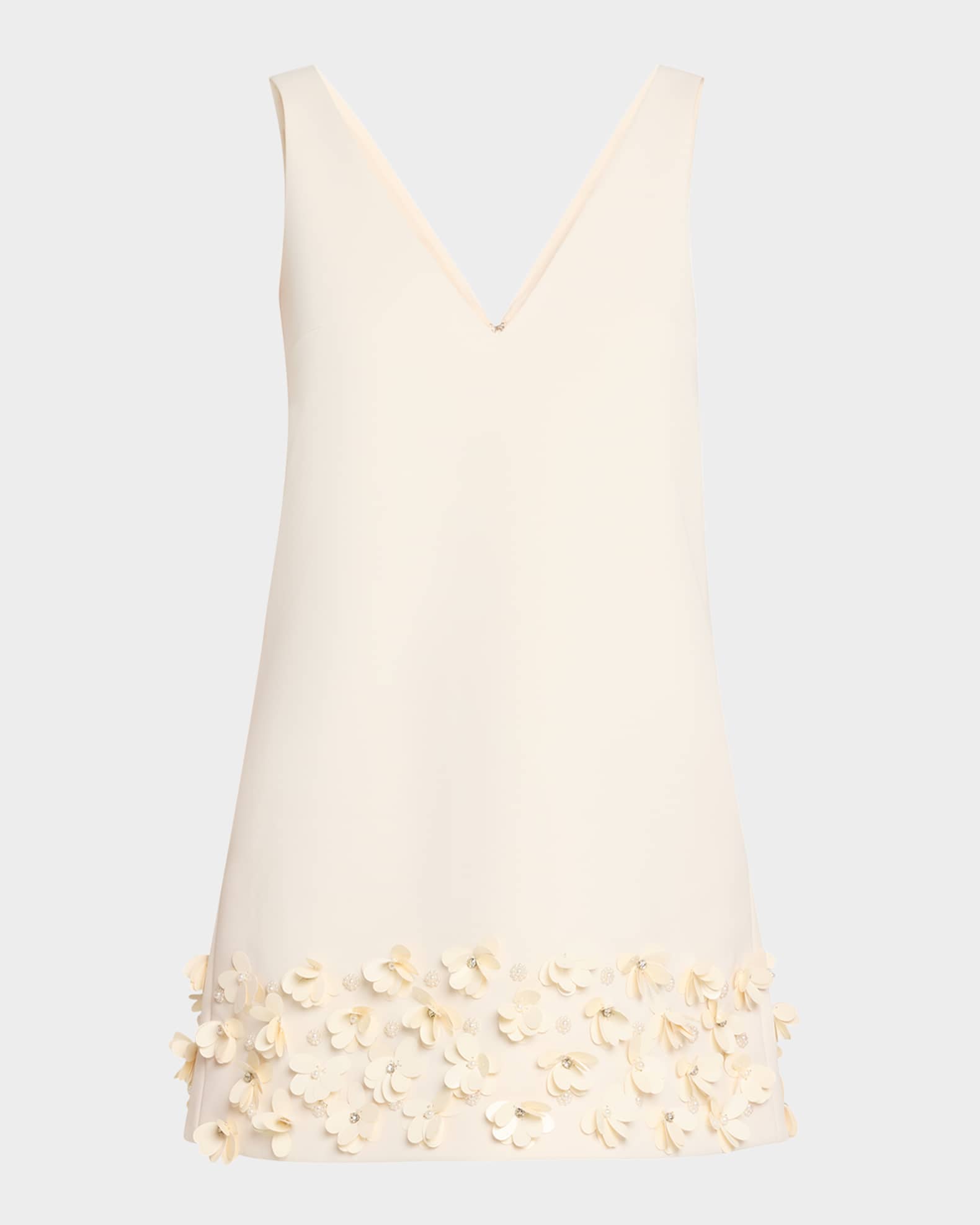 3D Floral Embellished Mini Dress 0