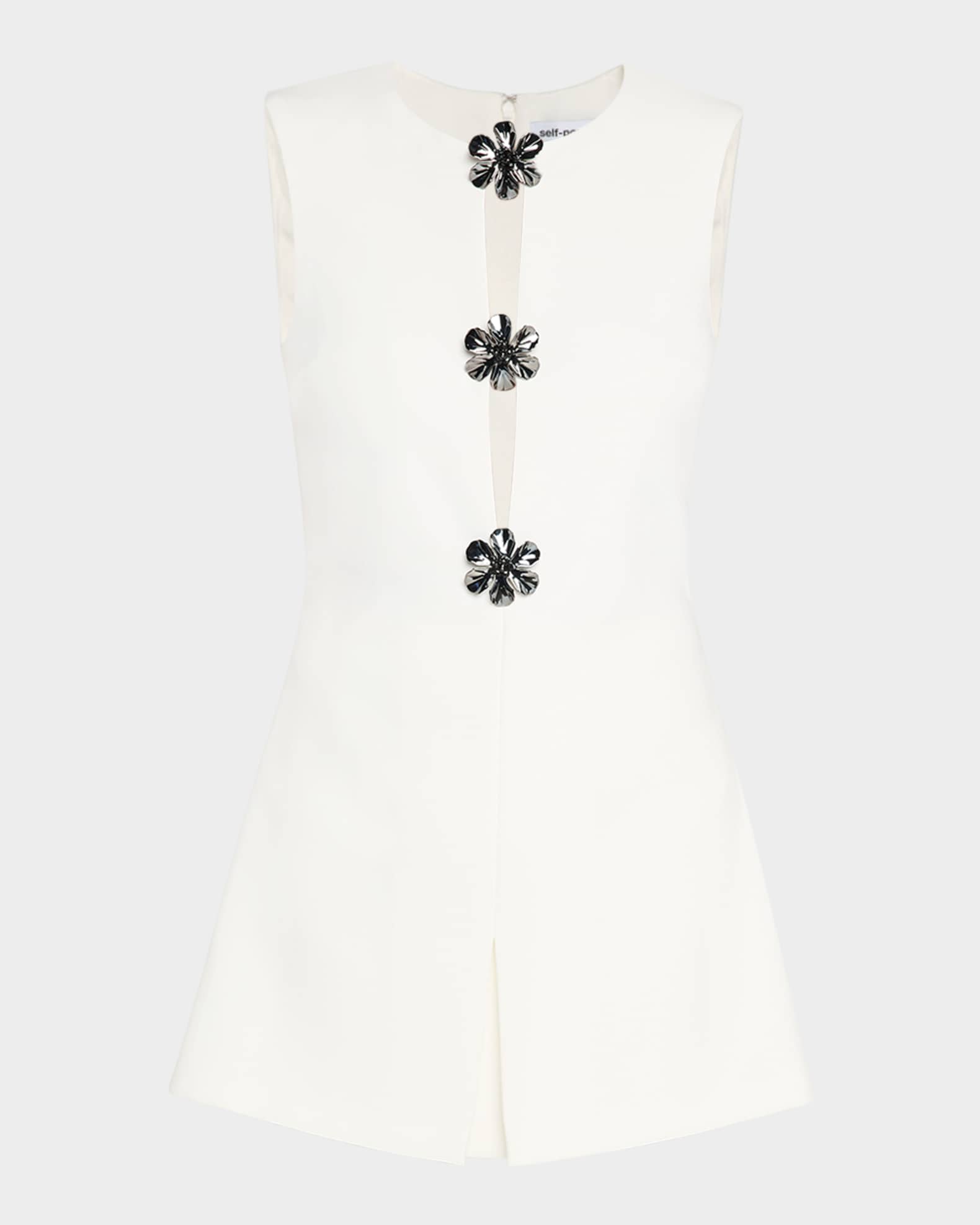 Embellished Crepe Playsuit 0