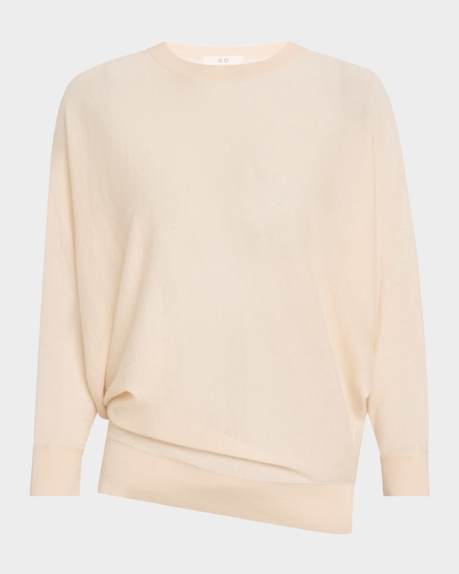 Asymmetric Cashmere Crewneck Sweater 0