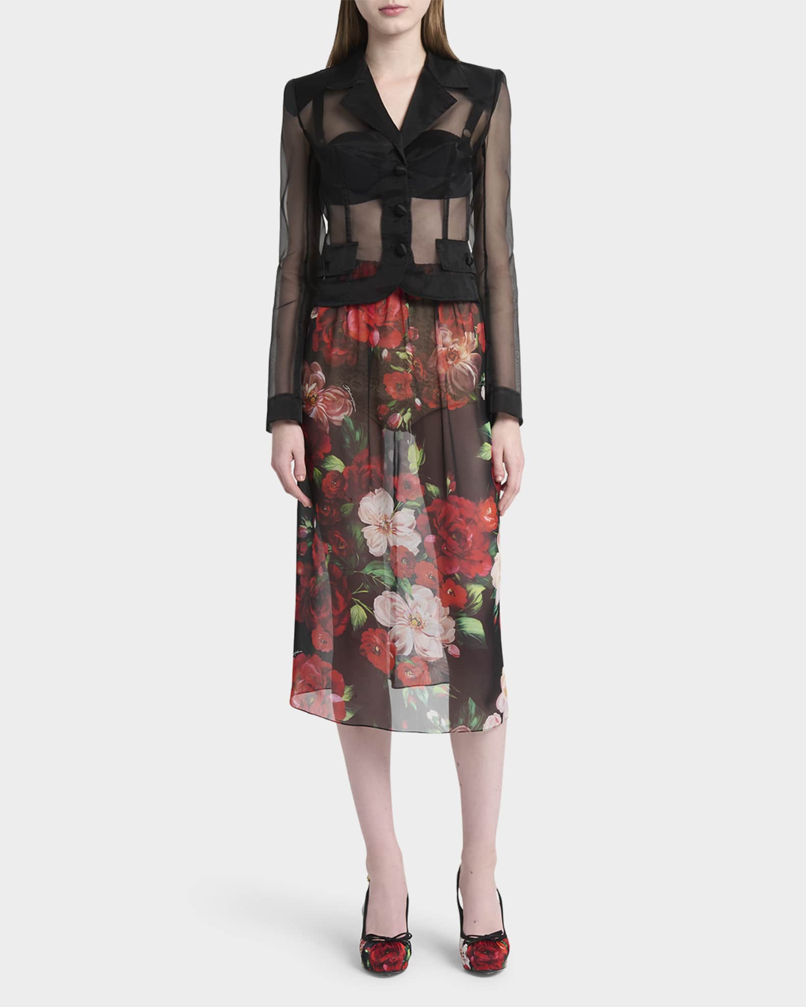 Vernice Sheer Tulle Crop Jacket 1