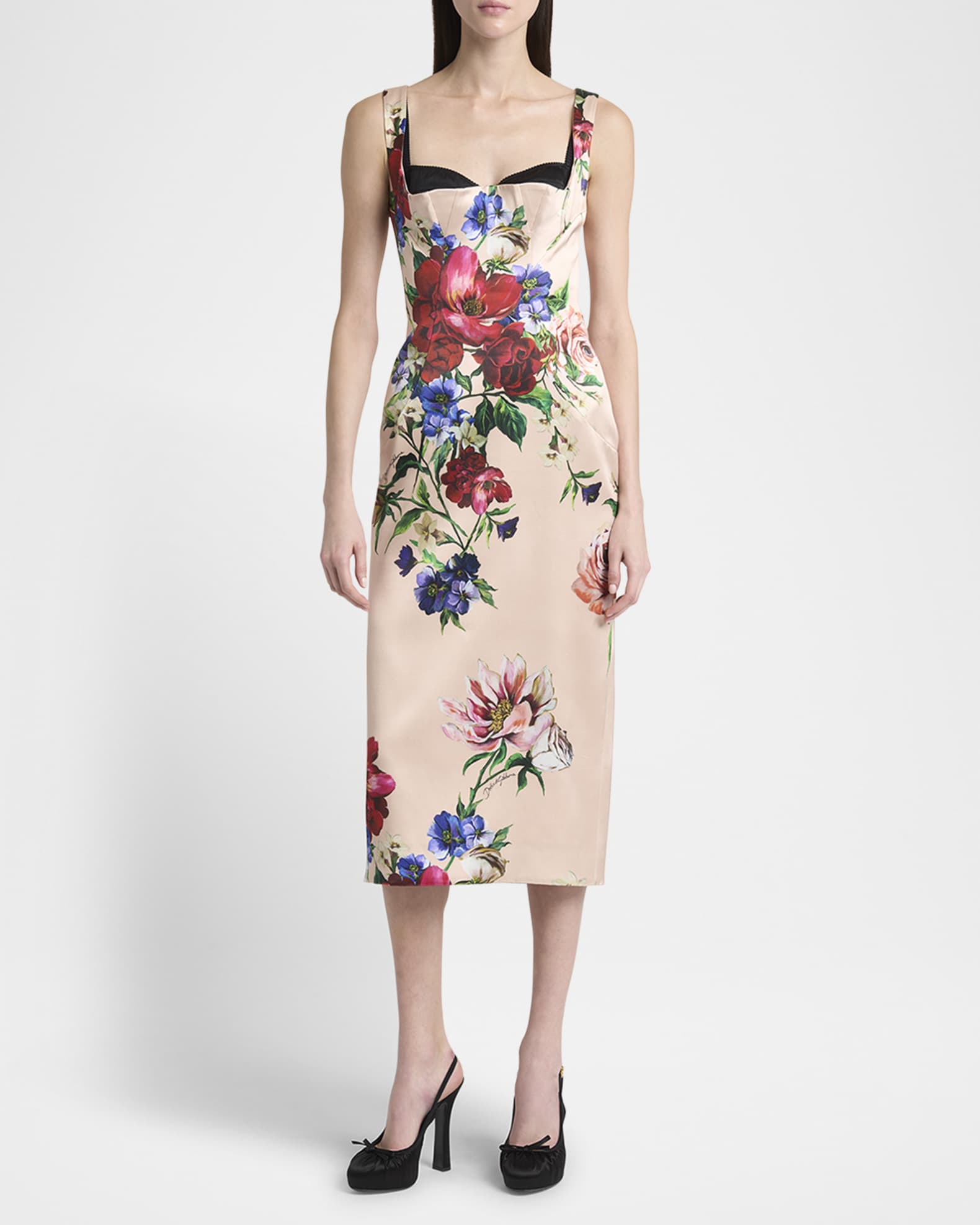 Rasovi Bouquet Fantichi Sleeveless Midi Dress 1