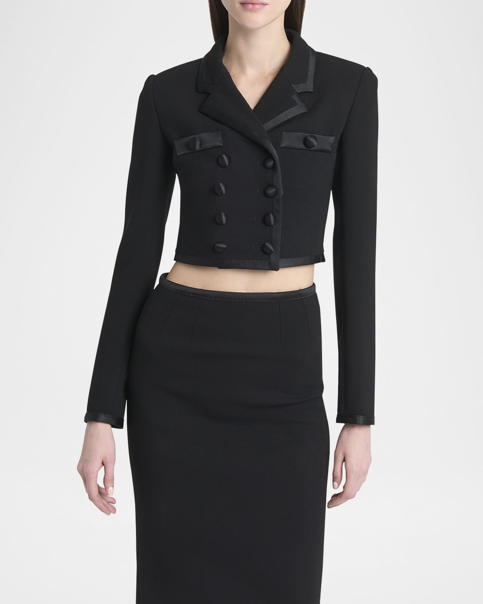 Crepe Luxe Cropped Jacket main image 1