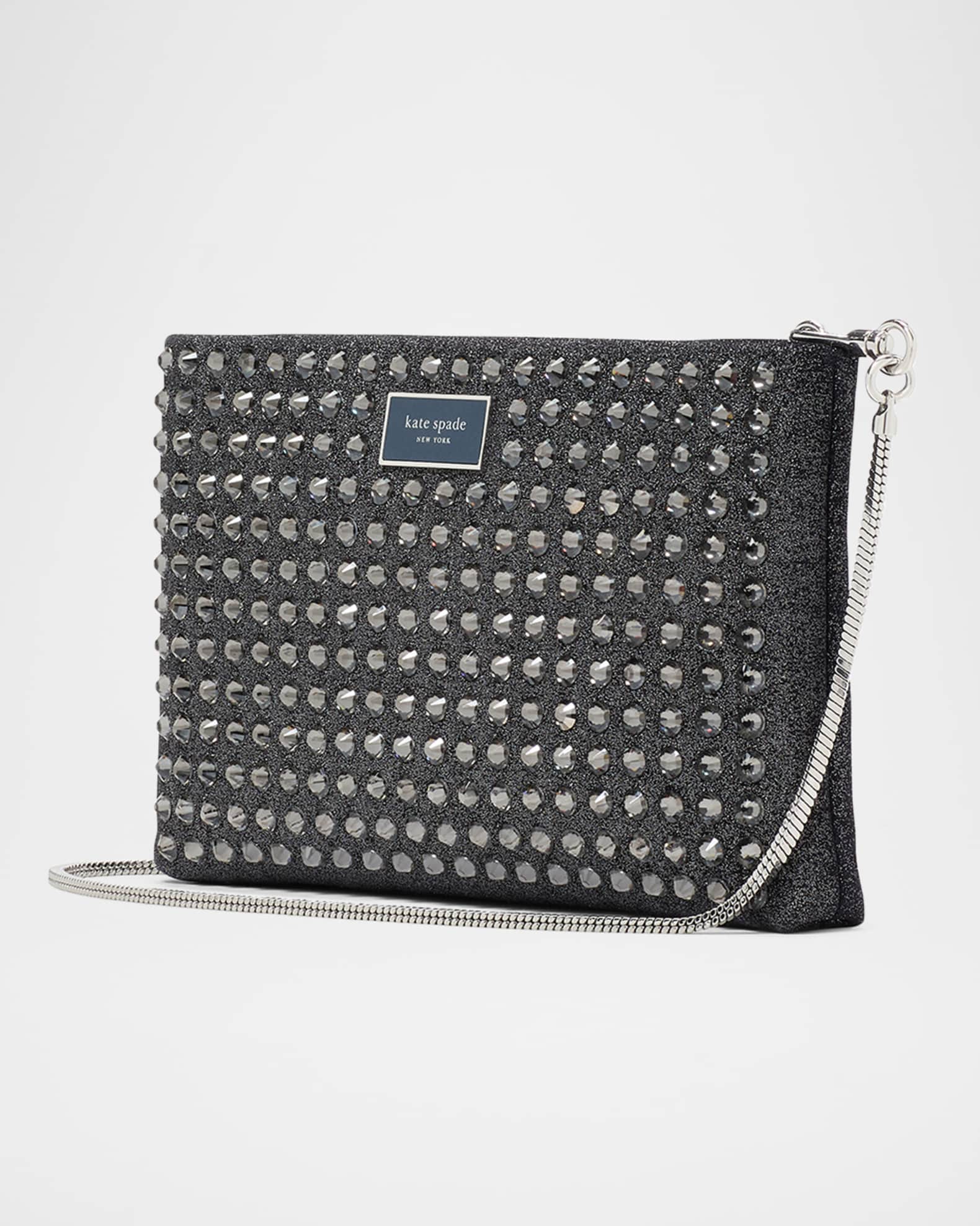 kate spade new york nova embellished leather clutch bag Neiman Marcus
