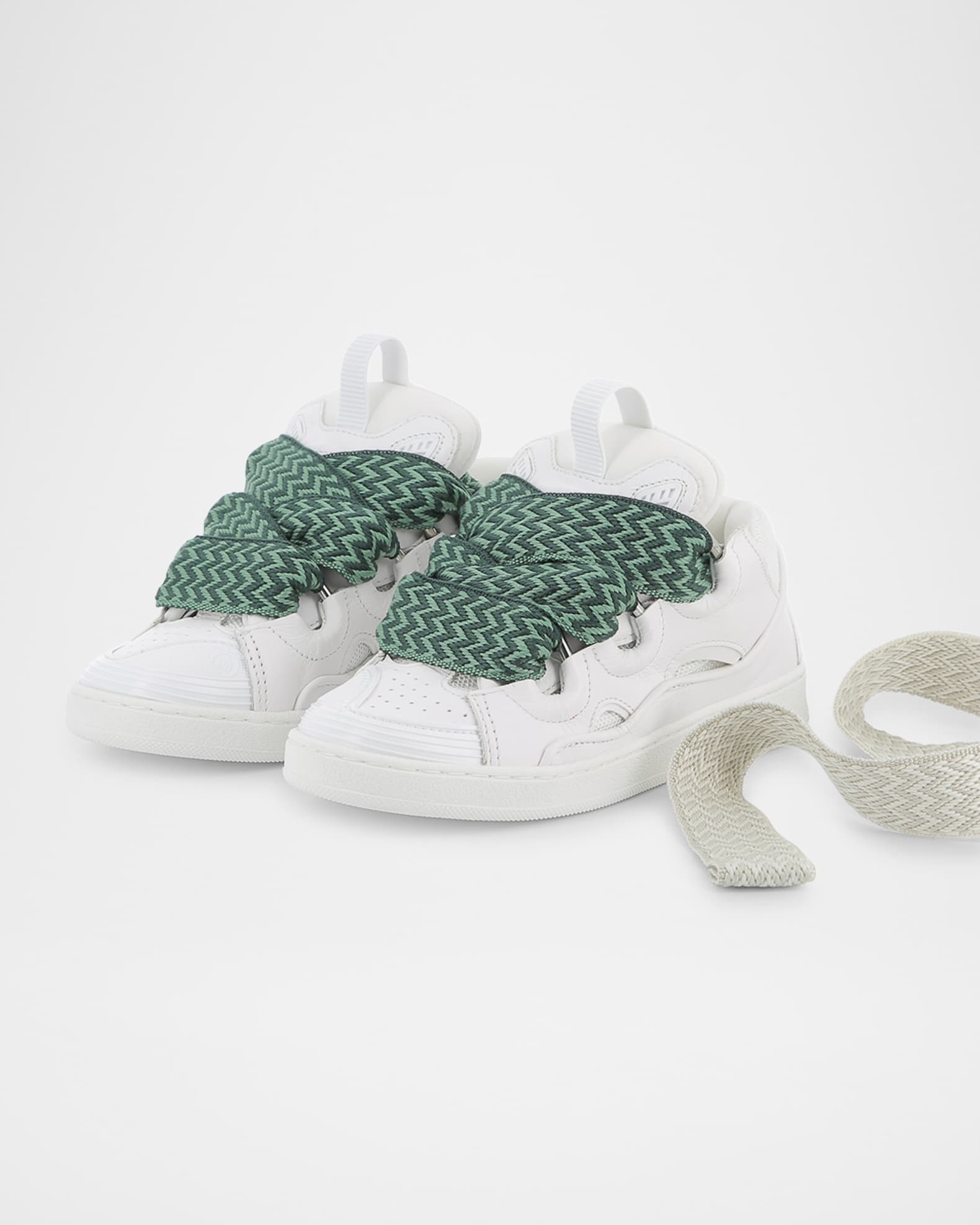 完成品 Lanvin Kid's Curb Leather Trainer Sneakers | Neiman Marcus その他
