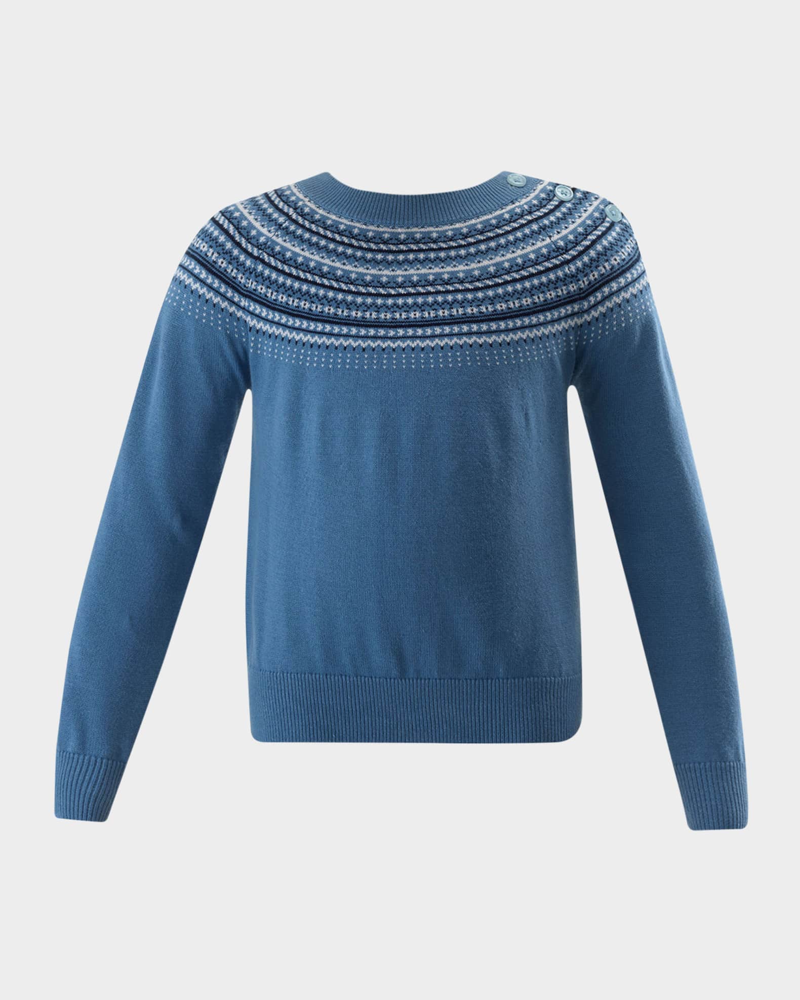 Girl's Fairisle Printed Sweater, Size 2-10 0