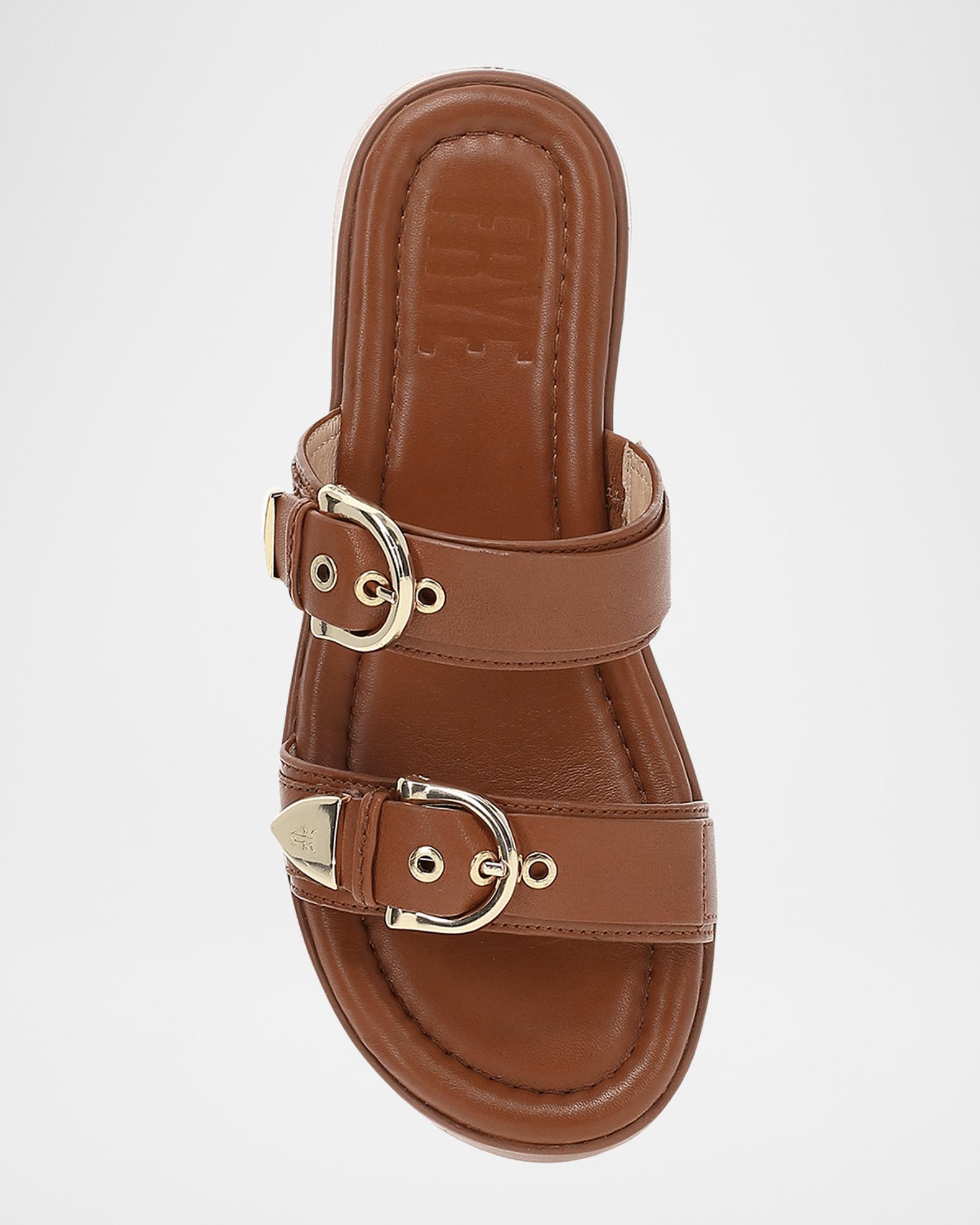 Frye Y2K Style Chunky Sandals Vintage 90s y2k 70s Boho Vibes Frye Shiny Leather Cognac Tan  main image 4