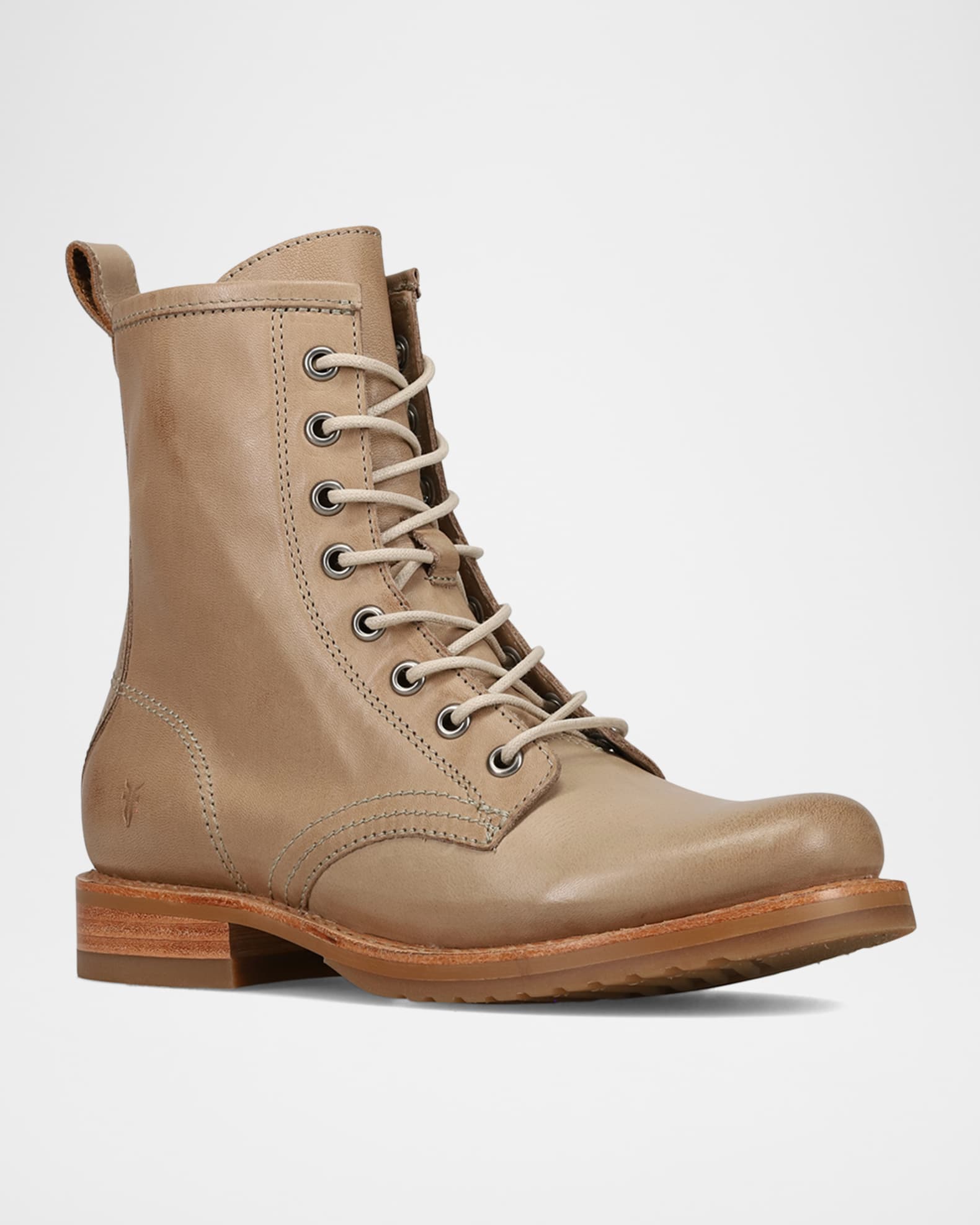 Veronica Flex Leather Combat Boots 1