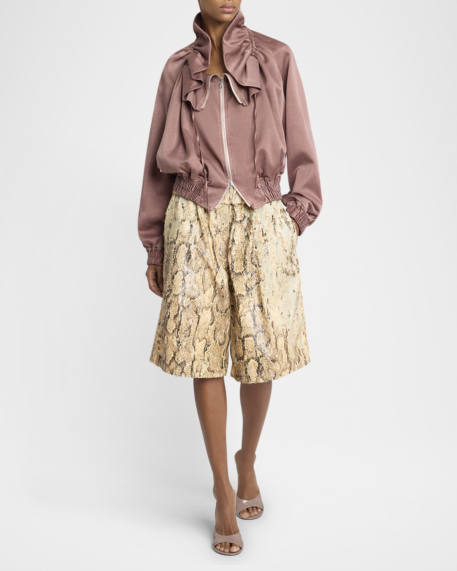 人気の贈り物が大集合 Dries Van Marcus Neiman | Jacket Zip Ruffle Voly Noten ジャケット・アウター