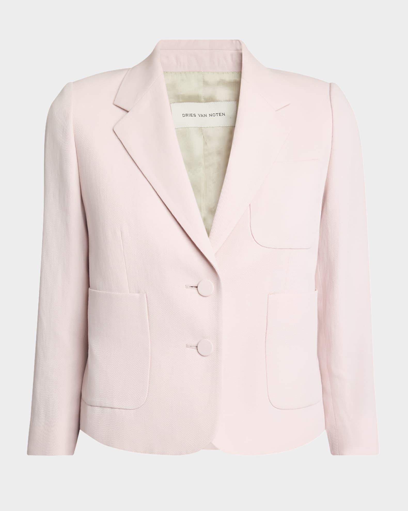 Dries Van Noten ピンク ベルト Dries Van Noten Bamis Single-Breasted Jacket | Neiman Marcus