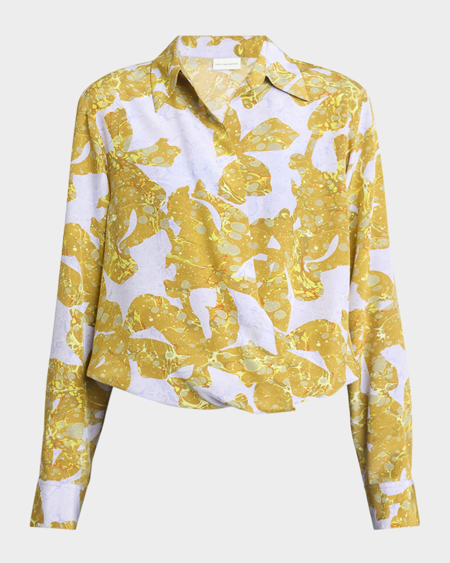 Cedal Collared Silk Wrap Shirt 0