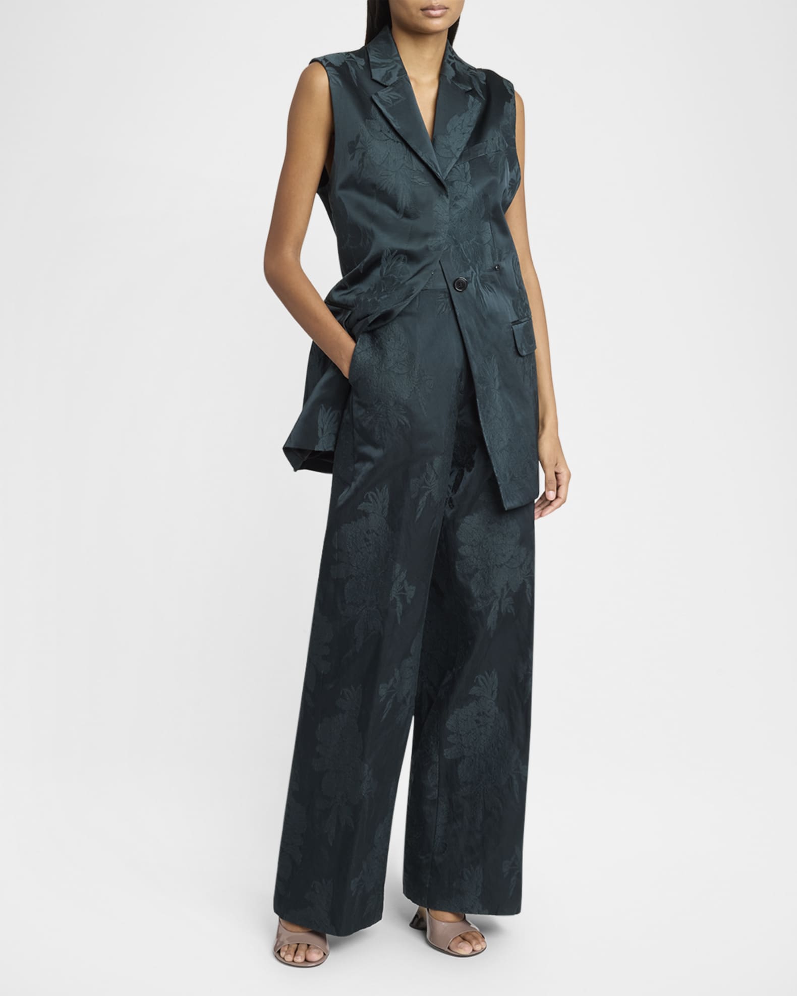 パンツ DRIES VAN NOTEN Embellished Linen Blend Paxy Pant Embellished pants - Spring-Summer Men | Dries Van Noten