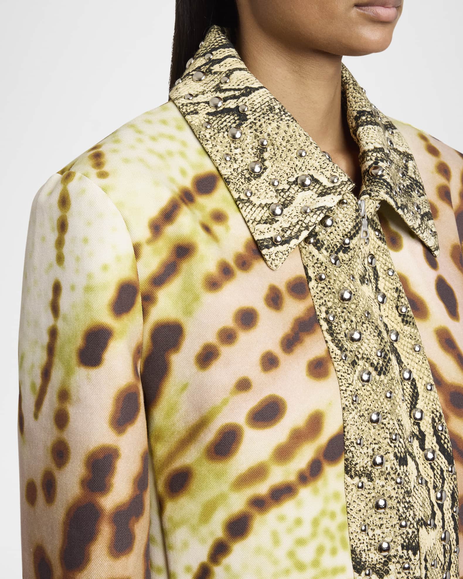 早割 リフト券 Studded Vurano Multi-Print Jacket Zip ジャケット・アウター