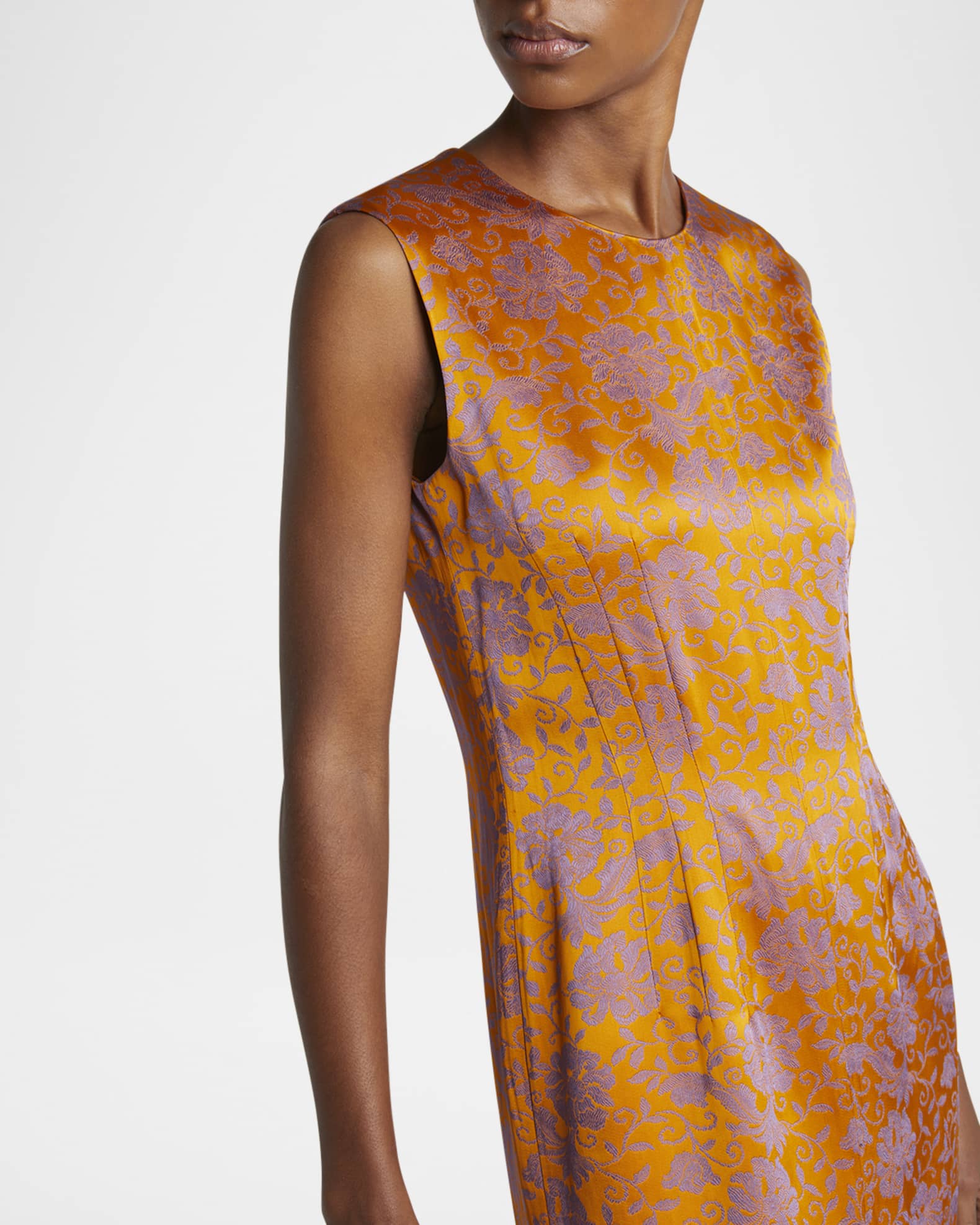 Dries Van Noten Delina Floral Jacquard Midi Dress | Neiman