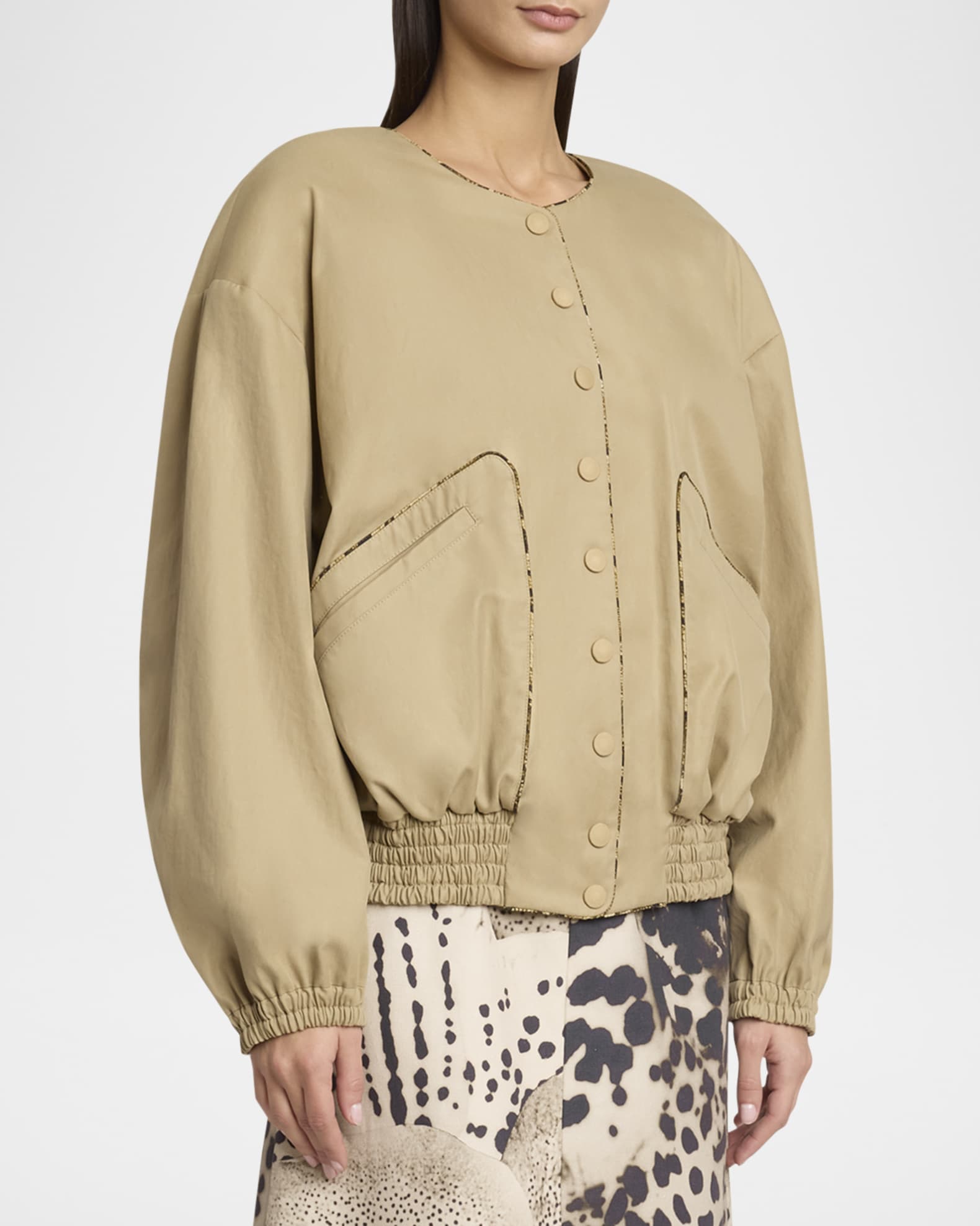 Dries Van Noten Vadon Cotton Bomber Jacket | Neiman Marcus